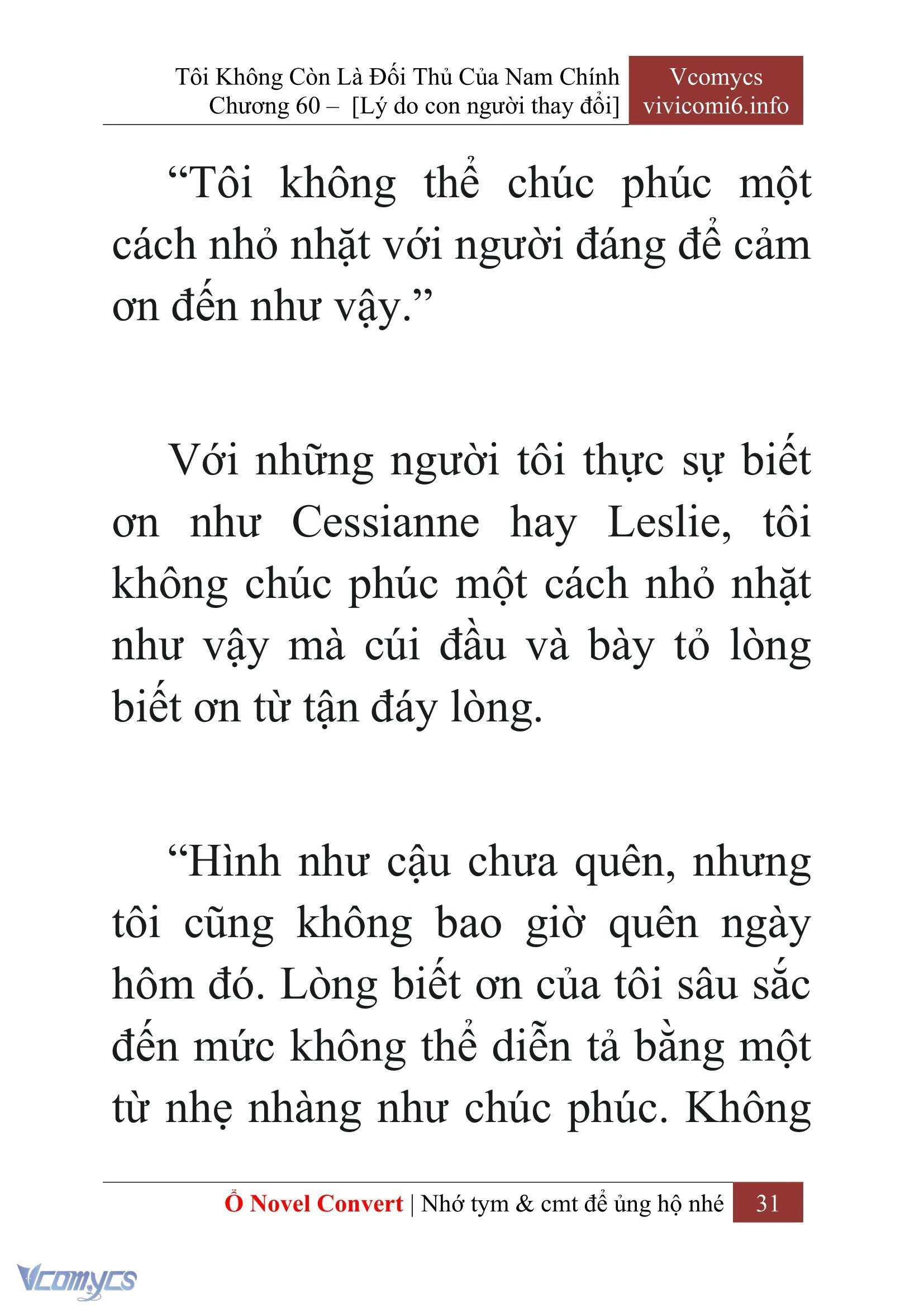 [Novel] Tôi Không Còn Là Đối Thủ Của Nam Chính Chapter  60 - 33