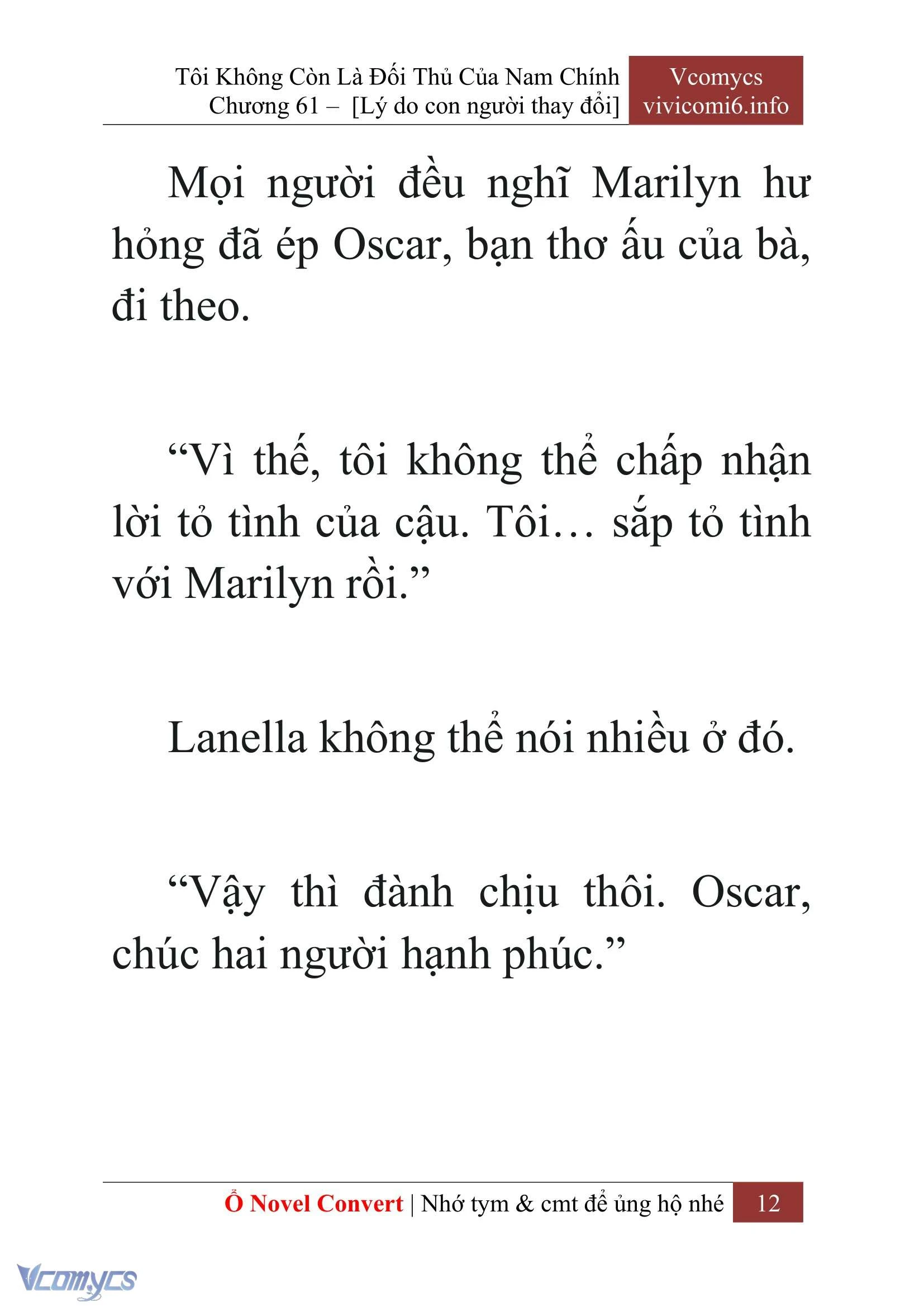 [Novel] Tôi Không Còn Là Đối Thủ Của Nam Chính Chapter  61 - 14