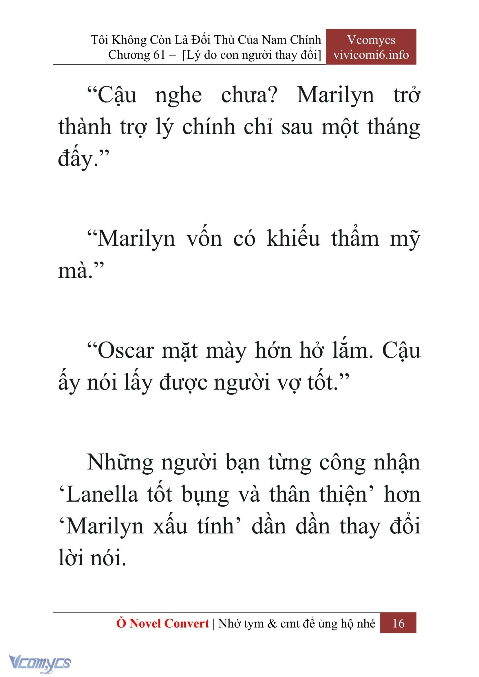 [Novel] Tôi Không Còn Là Đối Thủ Của Nam Chính Chapter  61 - 18