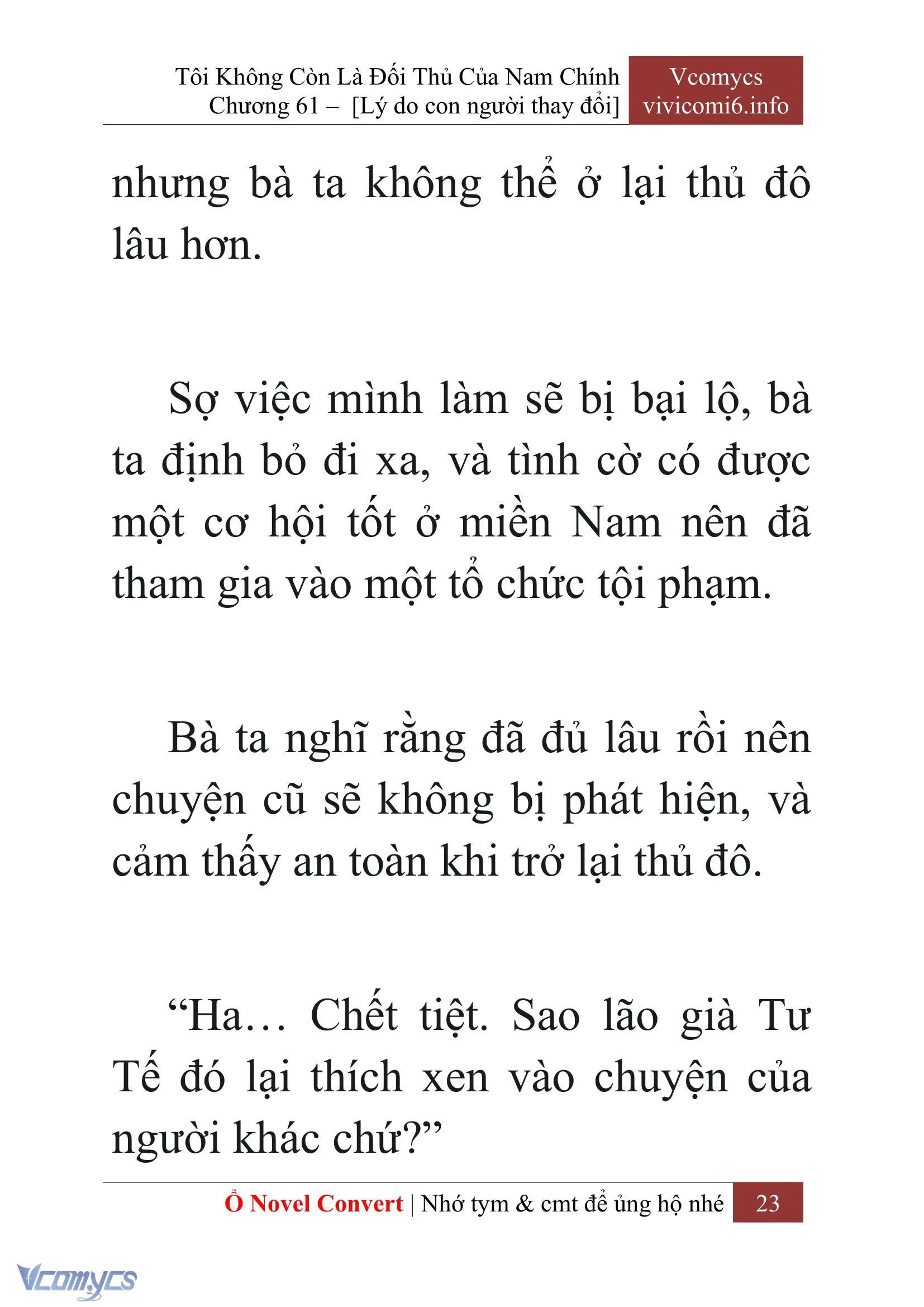[Novel] Tôi Không Còn Là Đối Thủ Của Nam Chính Chapter  61 - 25