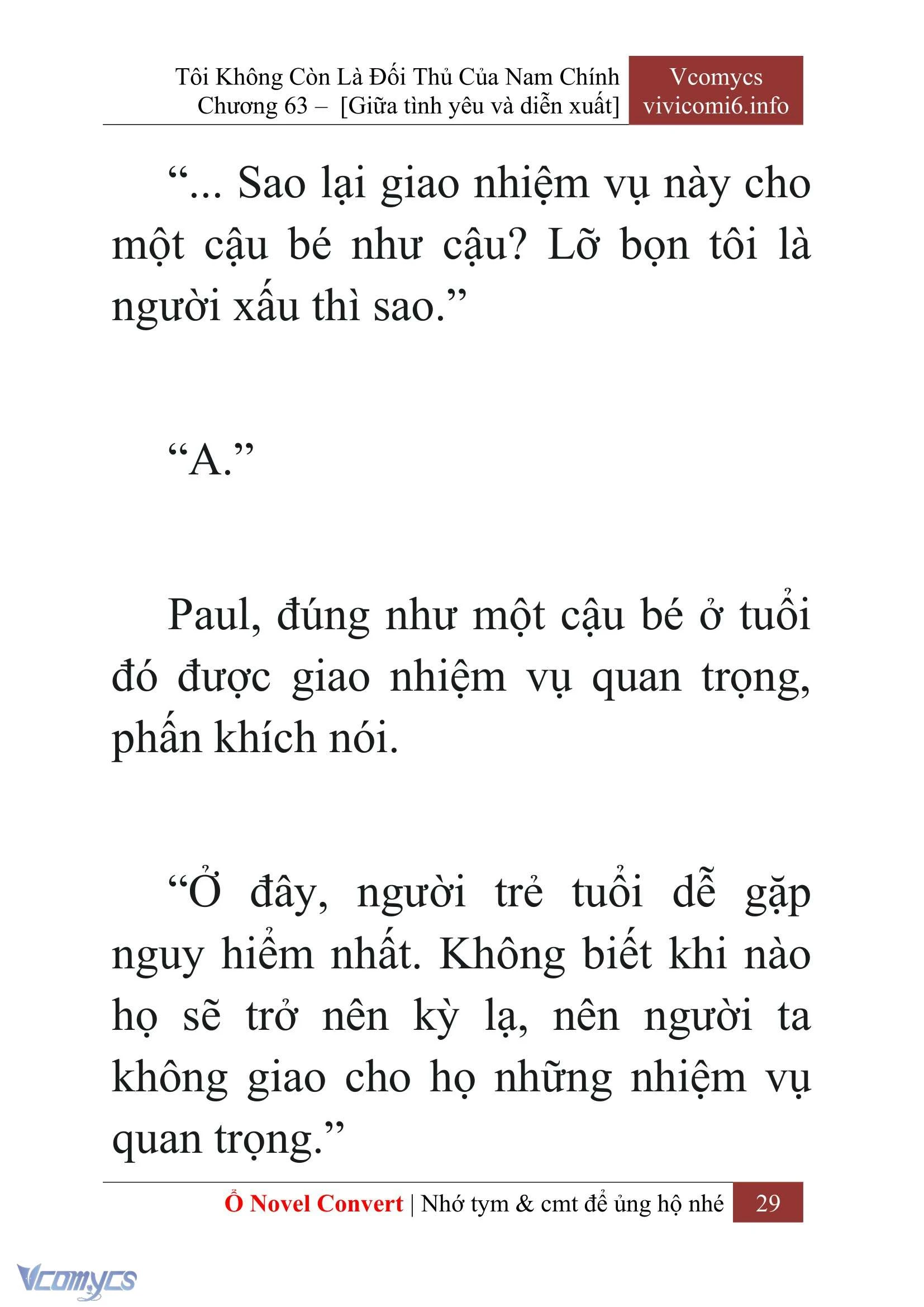 [Novel] Tôi Không Còn Là Đối Thủ Của Nam Chính Chapter  63 - 31