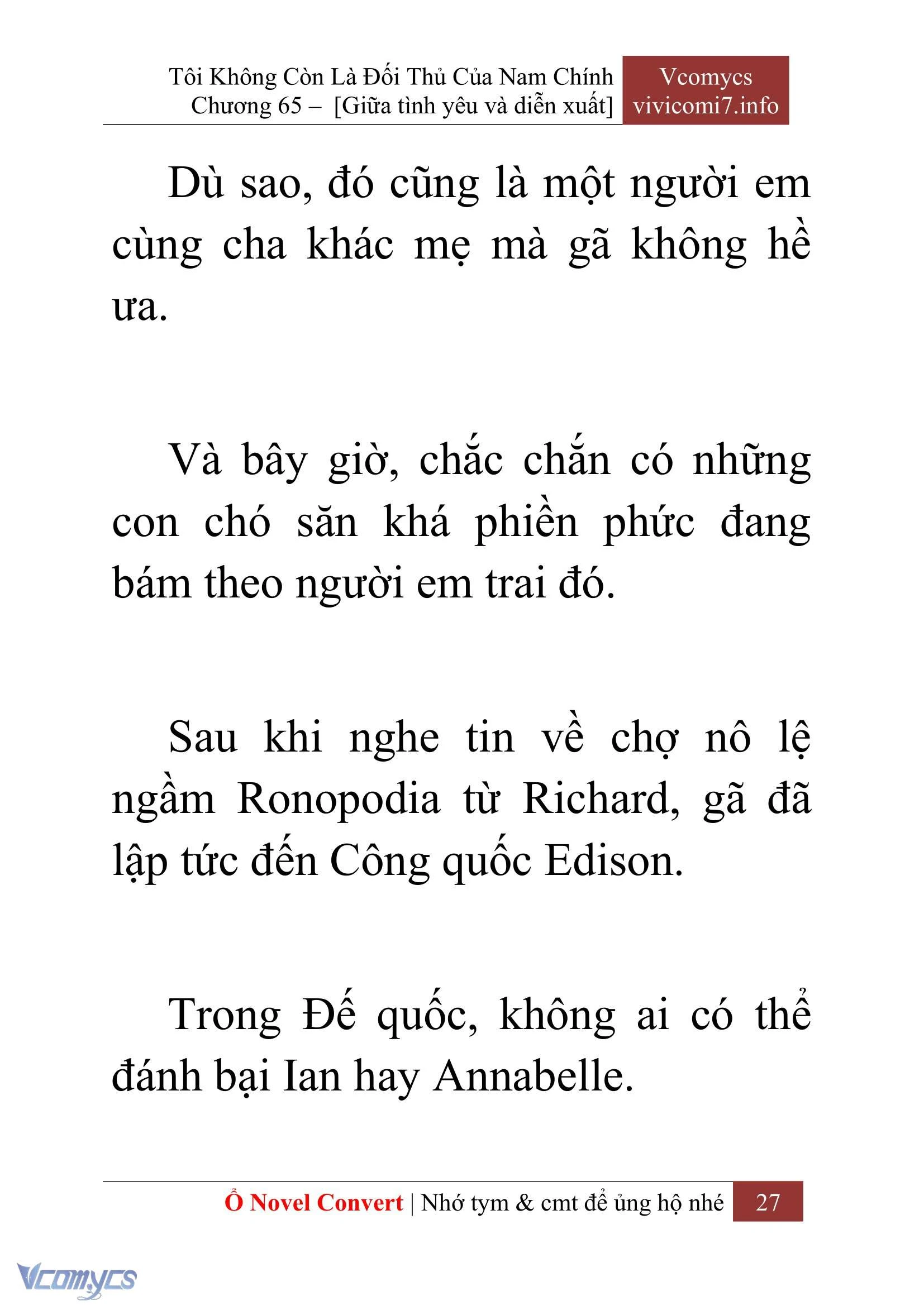 [Novel] Tôi Không Còn Là Đối Thủ Của Nam Chính Chapter  65 - 29