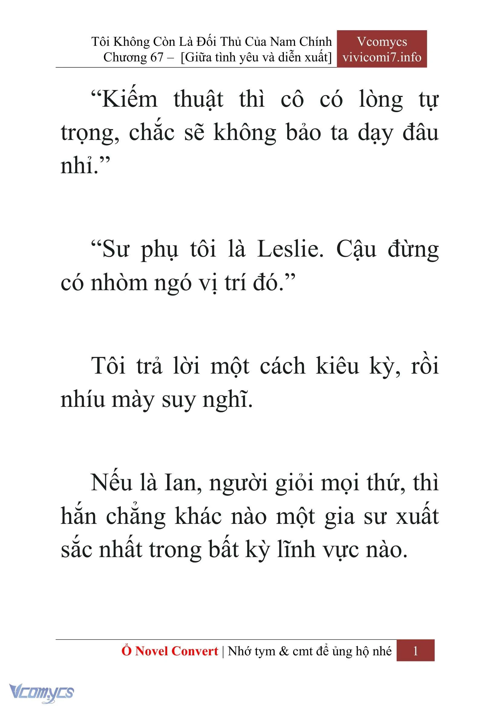 [Novel] Tôi Không Còn Là Đối Thủ Của Nam Chính Chapter  67 - 3