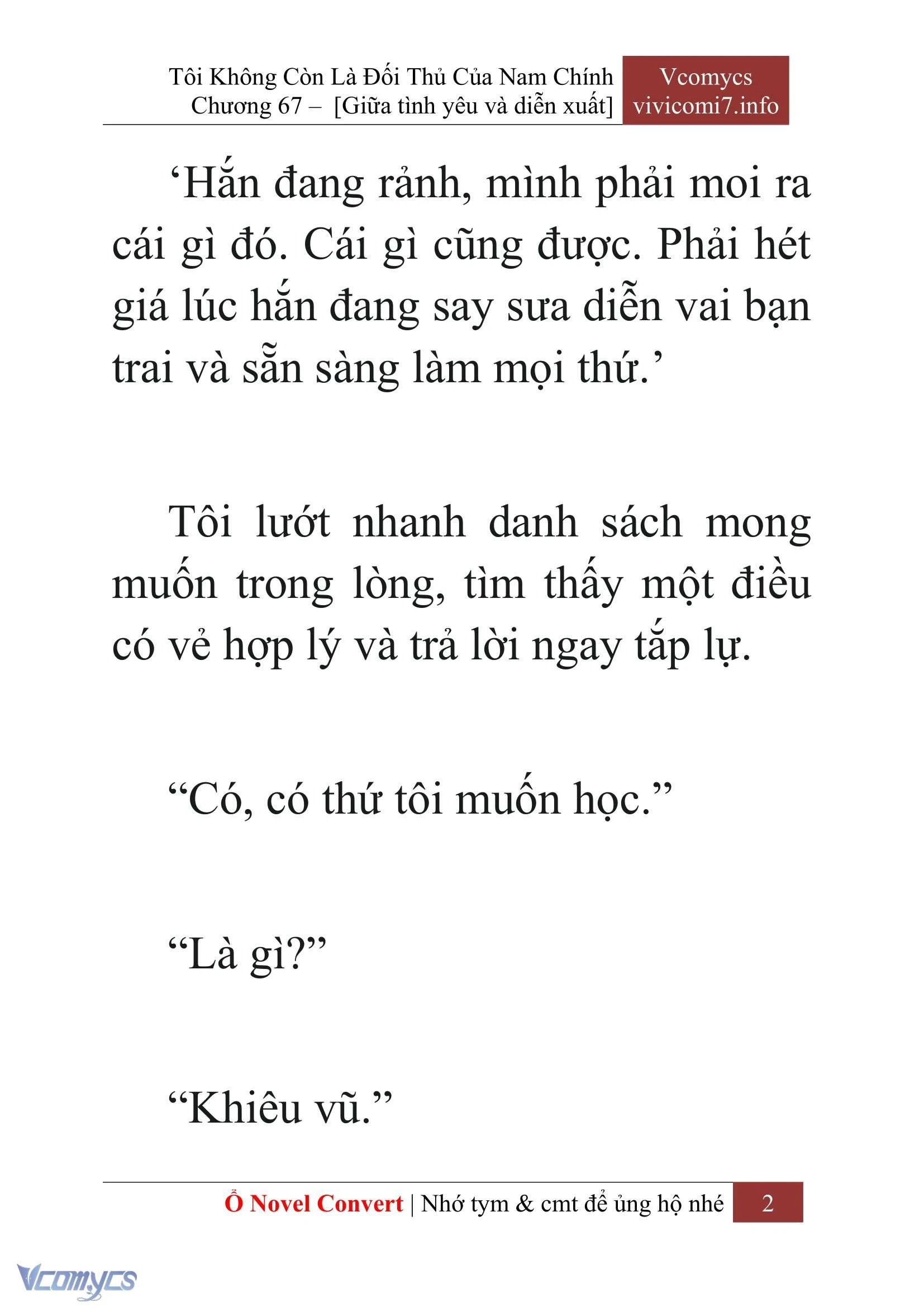 [Novel] Tôi Không Còn Là Đối Thủ Của Nam Chính Chapter  67 - 4