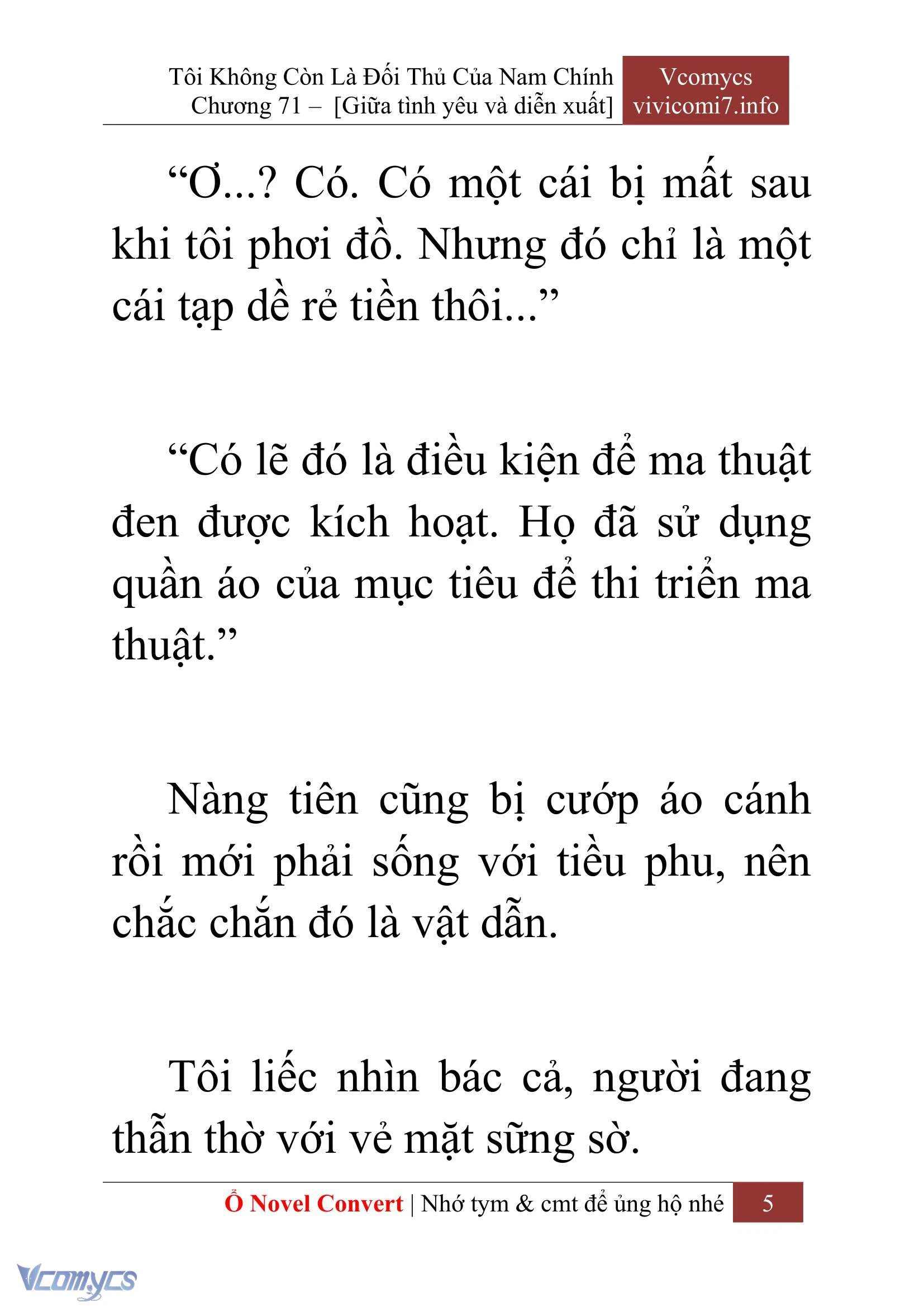 [Novel] Tôi Không Còn Là Đối Thủ Của Nam Chính Chapter  71 - 7