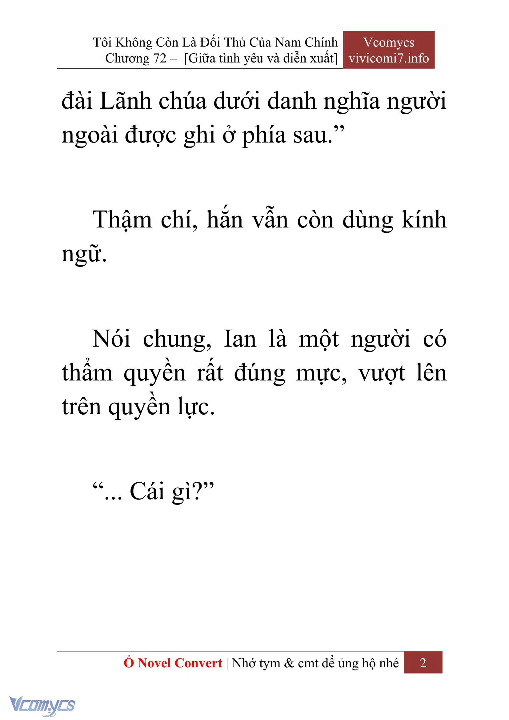 [Novel] Tôi Không Còn Là Đối Thủ Của Nam Chính Chapter  72 - 4