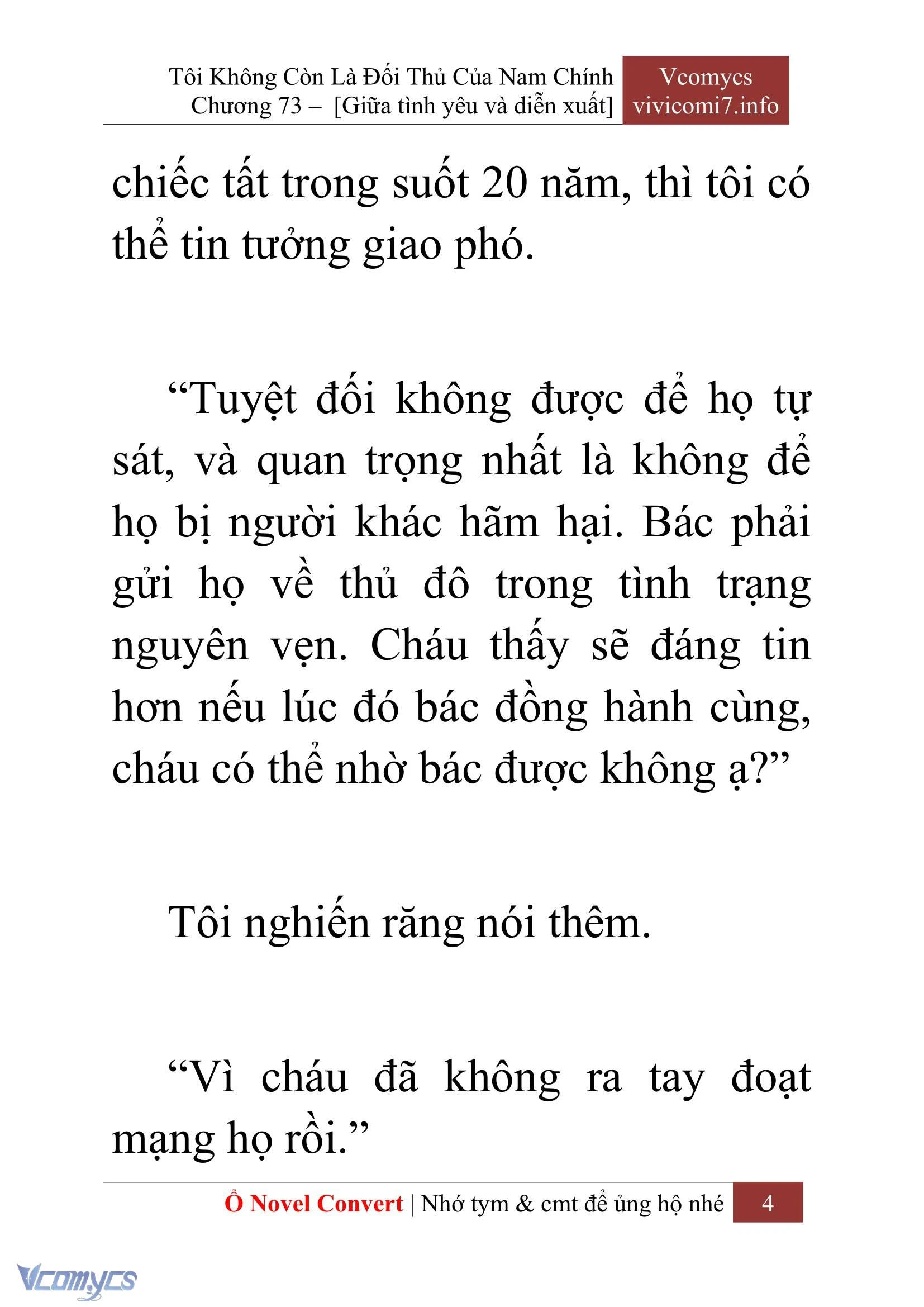 [Novel] Tôi Không Còn Là Đối Thủ Của Nam Chính Chapter  73 - 6