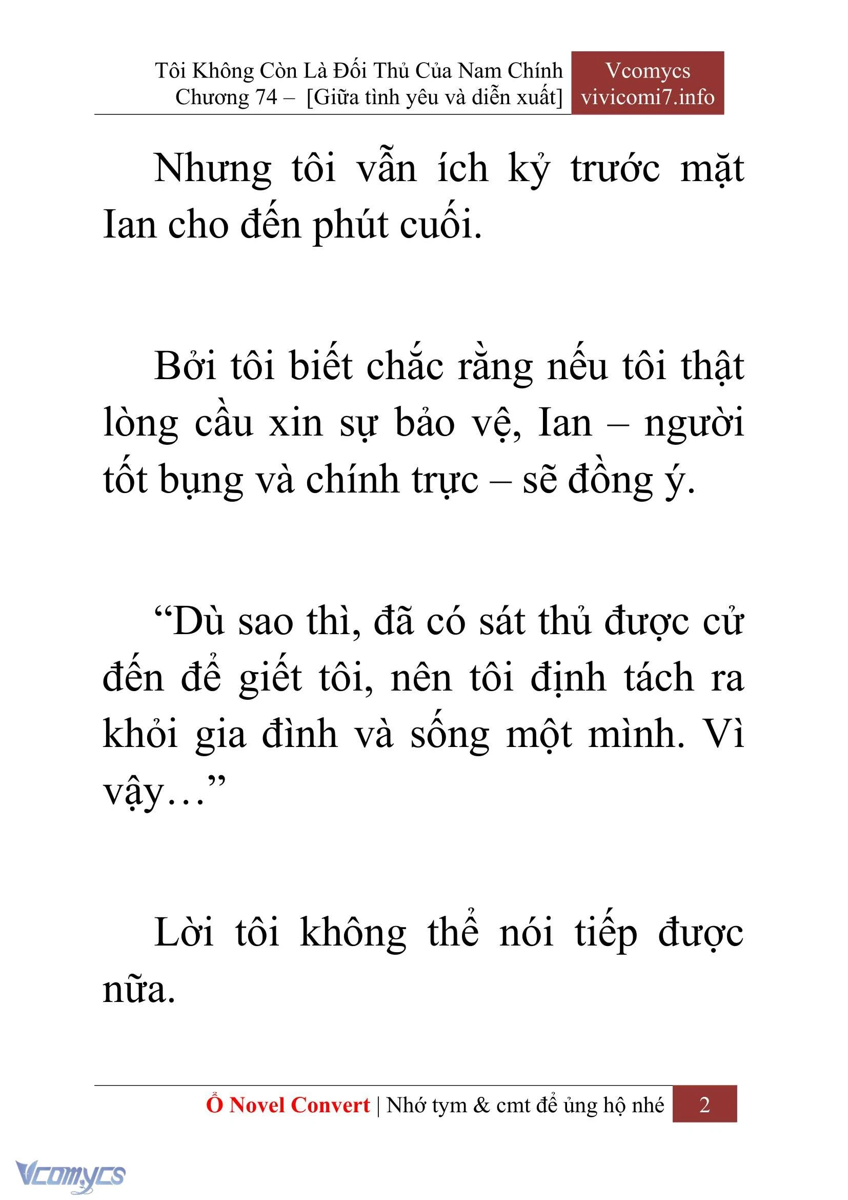 [Novel] Tôi Không Còn Là Đối Thủ Của Nam Chính Chapter  74 - 4