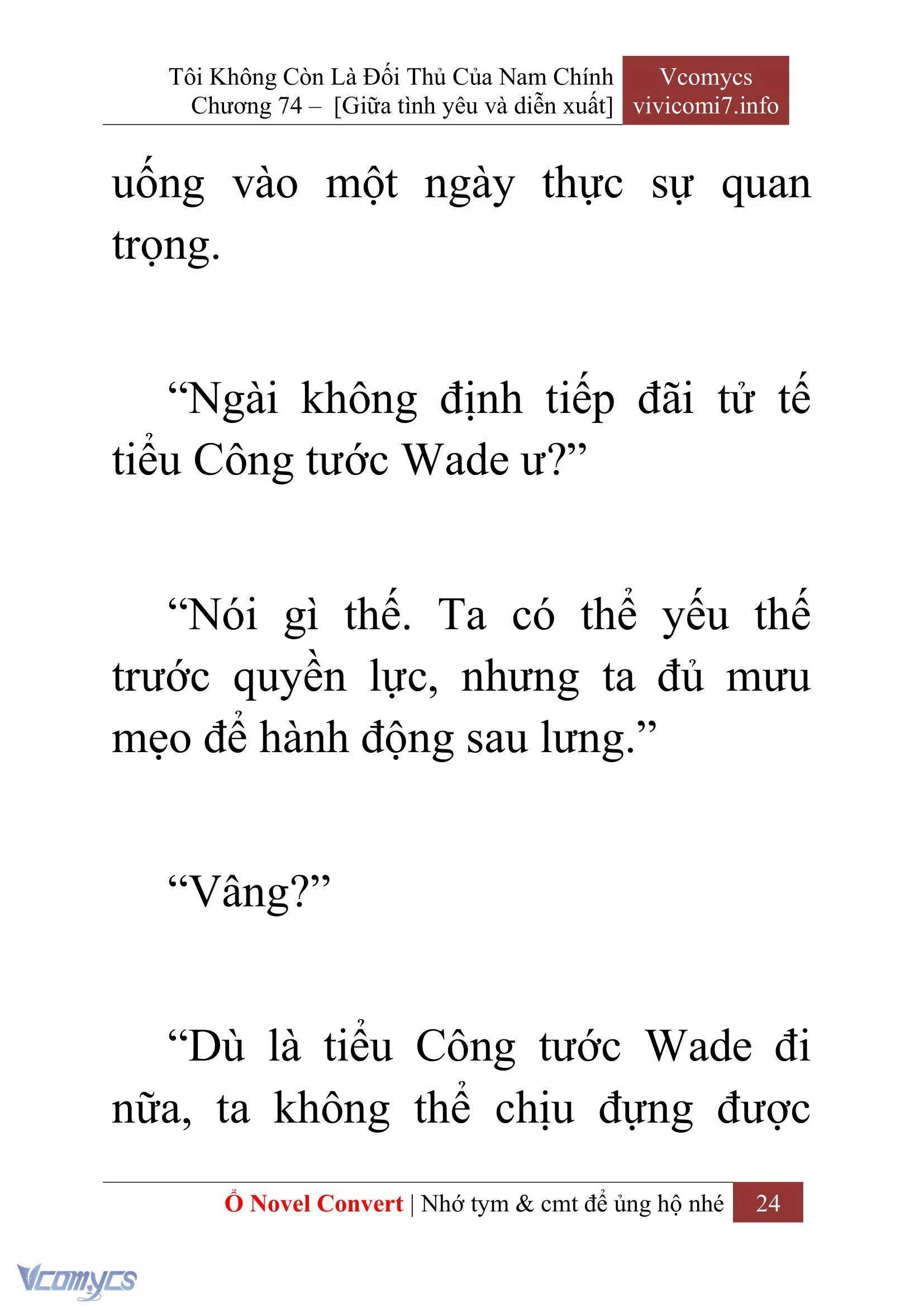 [Novel] Tôi Không Còn Là Đối Thủ Của Nam Chính Chapter  74 - 26