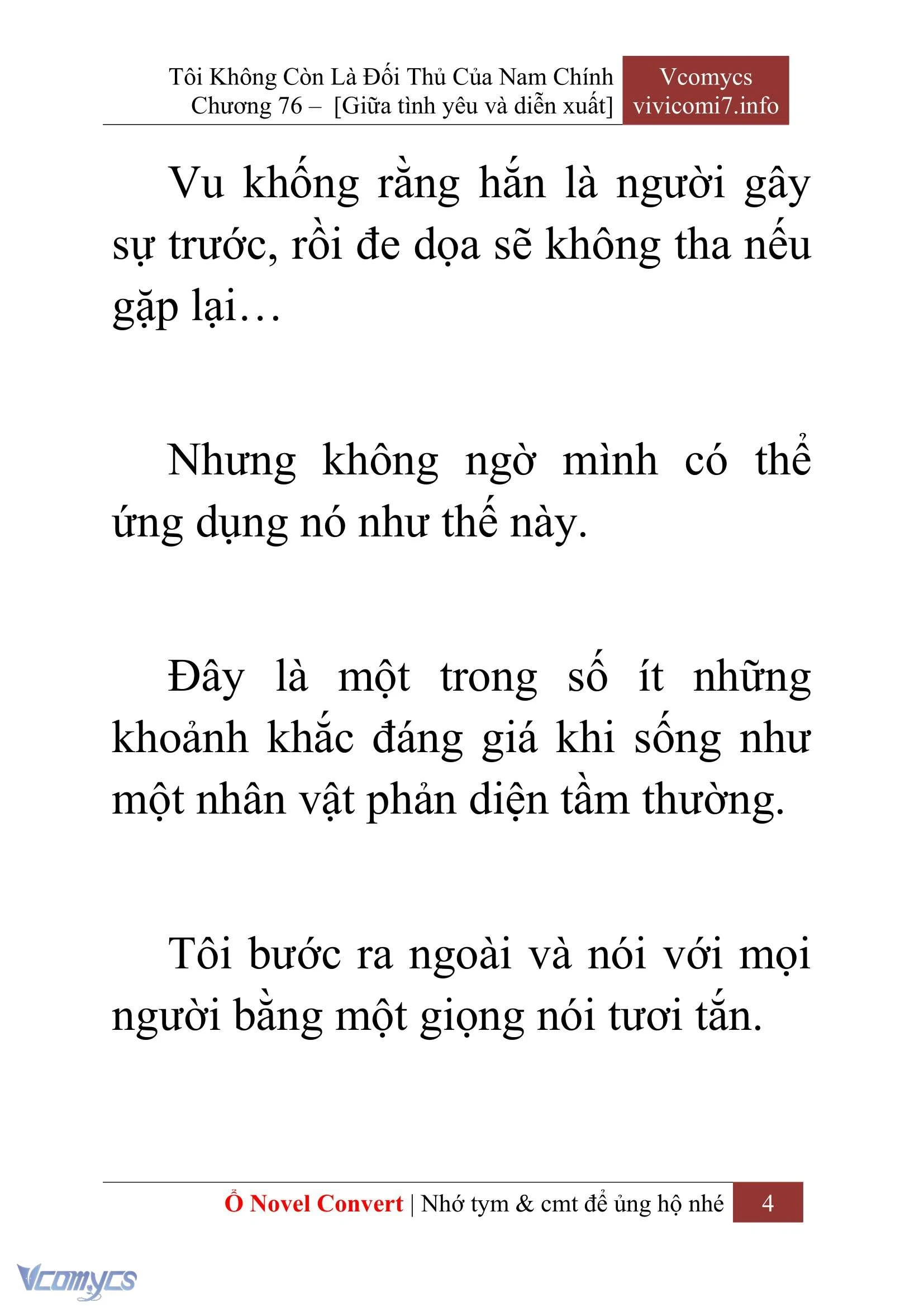 [Novel] Tôi Không Còn Là Đối Thủ Của Nam Chính Chapter  76 - 6