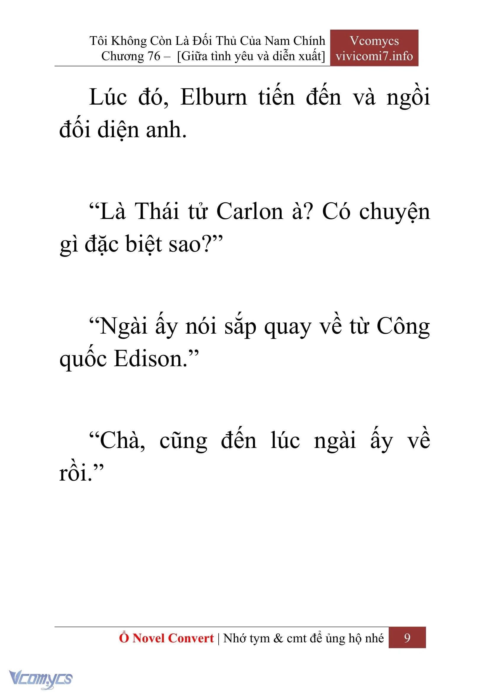 [Novel] Tôi Không Còn Là Đối Thủ Của Nam Chính Chapter  76 - 11