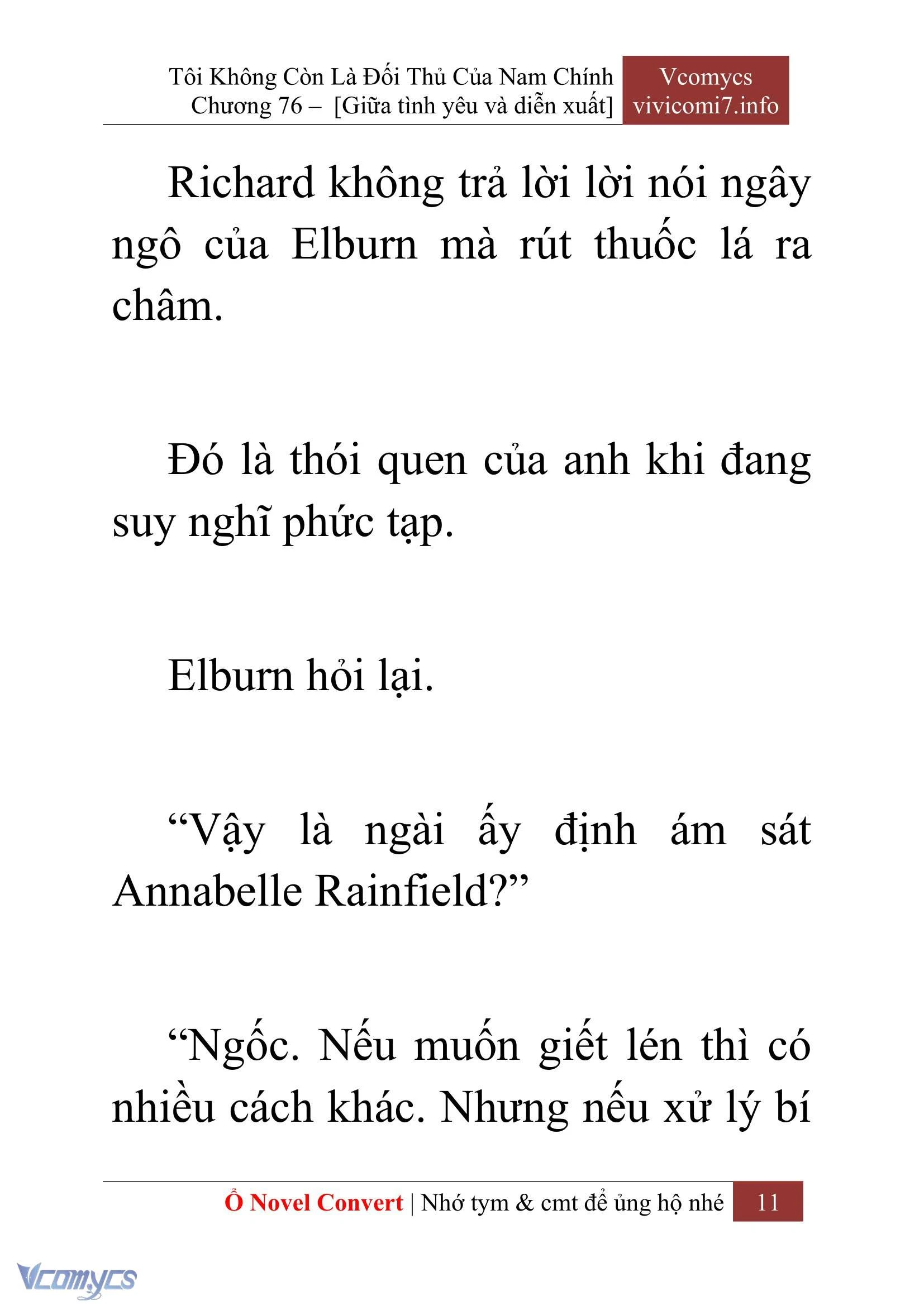 [Novel] Tôi Không Còn Là Đối Thủ Của Nam Chính Chapter  76 - 13