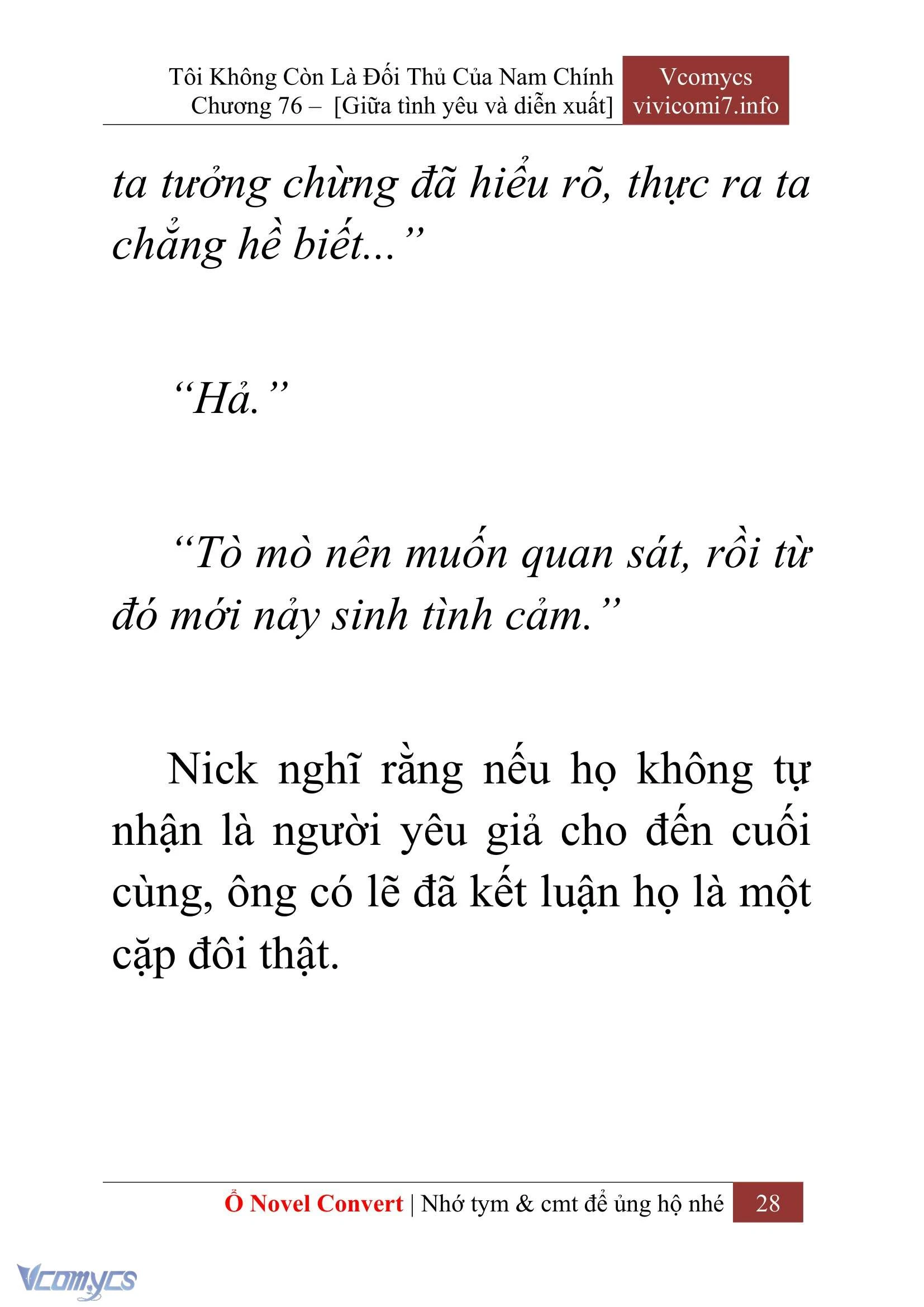 [Novel] Tôi Không Còn Là Đối Thủ Của Nam Chính Chapter  76 - 30