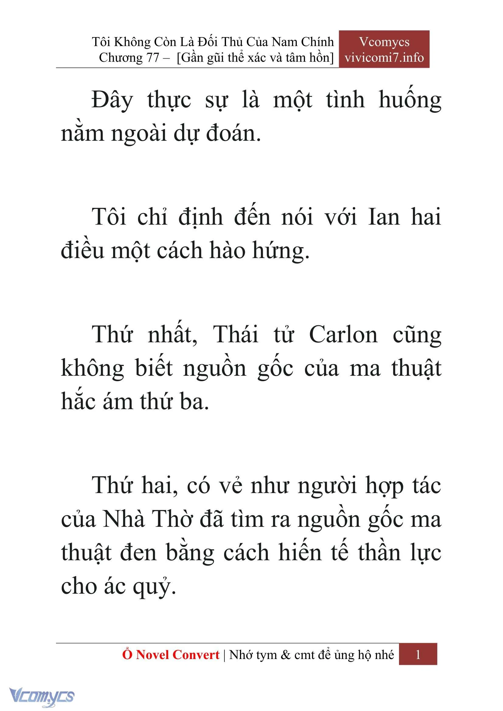 [Novel] Tôi Không Còn Là Đối Thủ Của Nam Chính Chapter  77 - 3