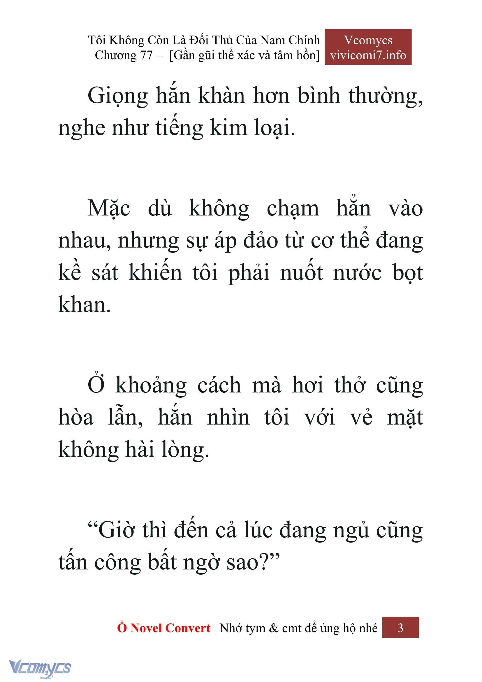 [Novel] Tôi Không Còn Là Đối Thủ Của Nam Chính Chapter  77 - 5