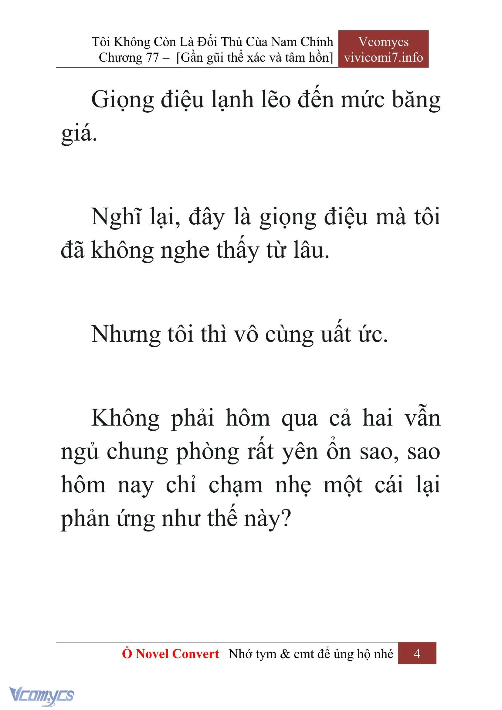 [Novel] Tôi Không Còn Là Đối Thủ Của Nam Chính Chapter  77 - 6