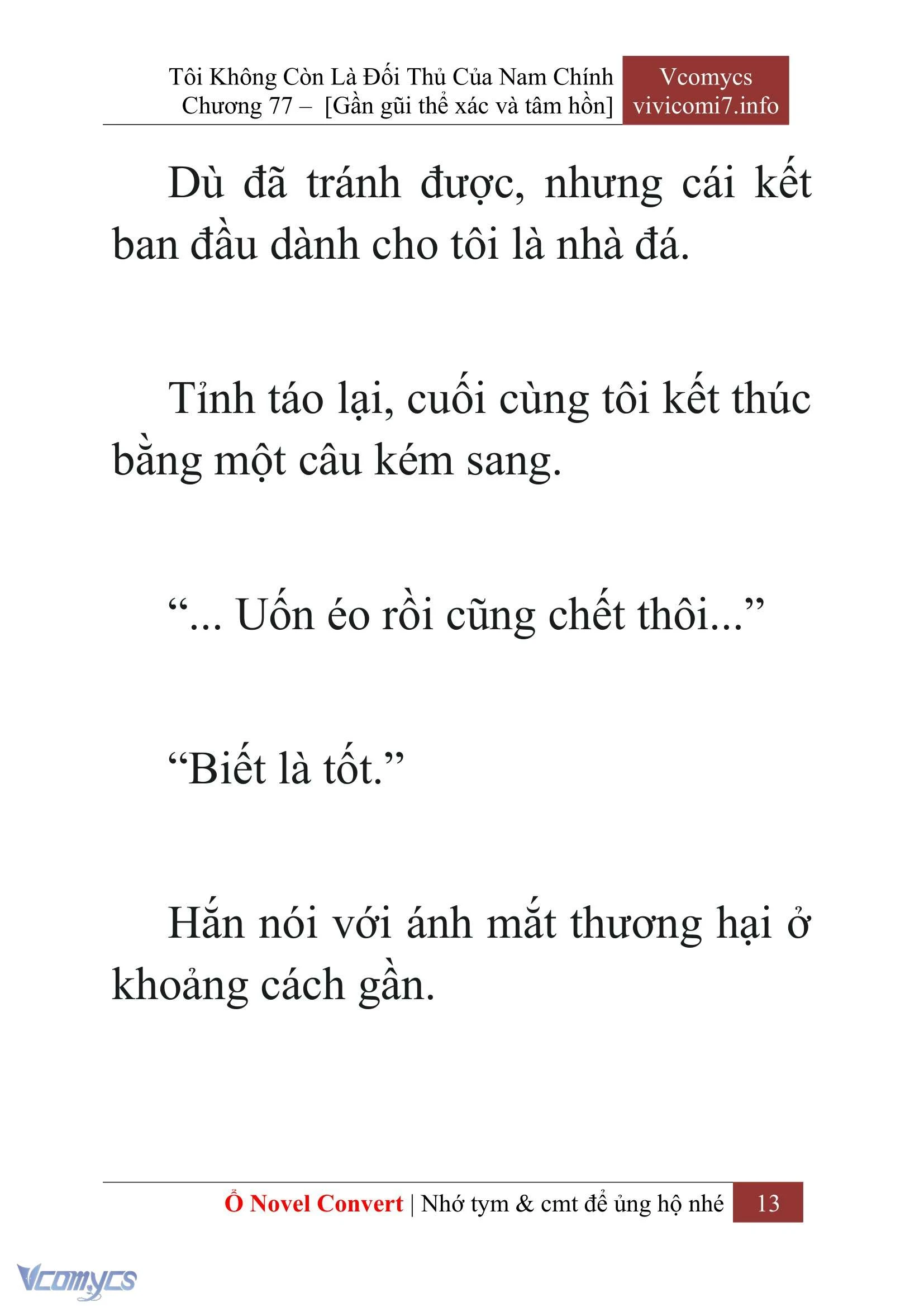 [Novel] Tôi Không Còn Là Đối Thủ Của Nam Chính Chapter  77 - 15