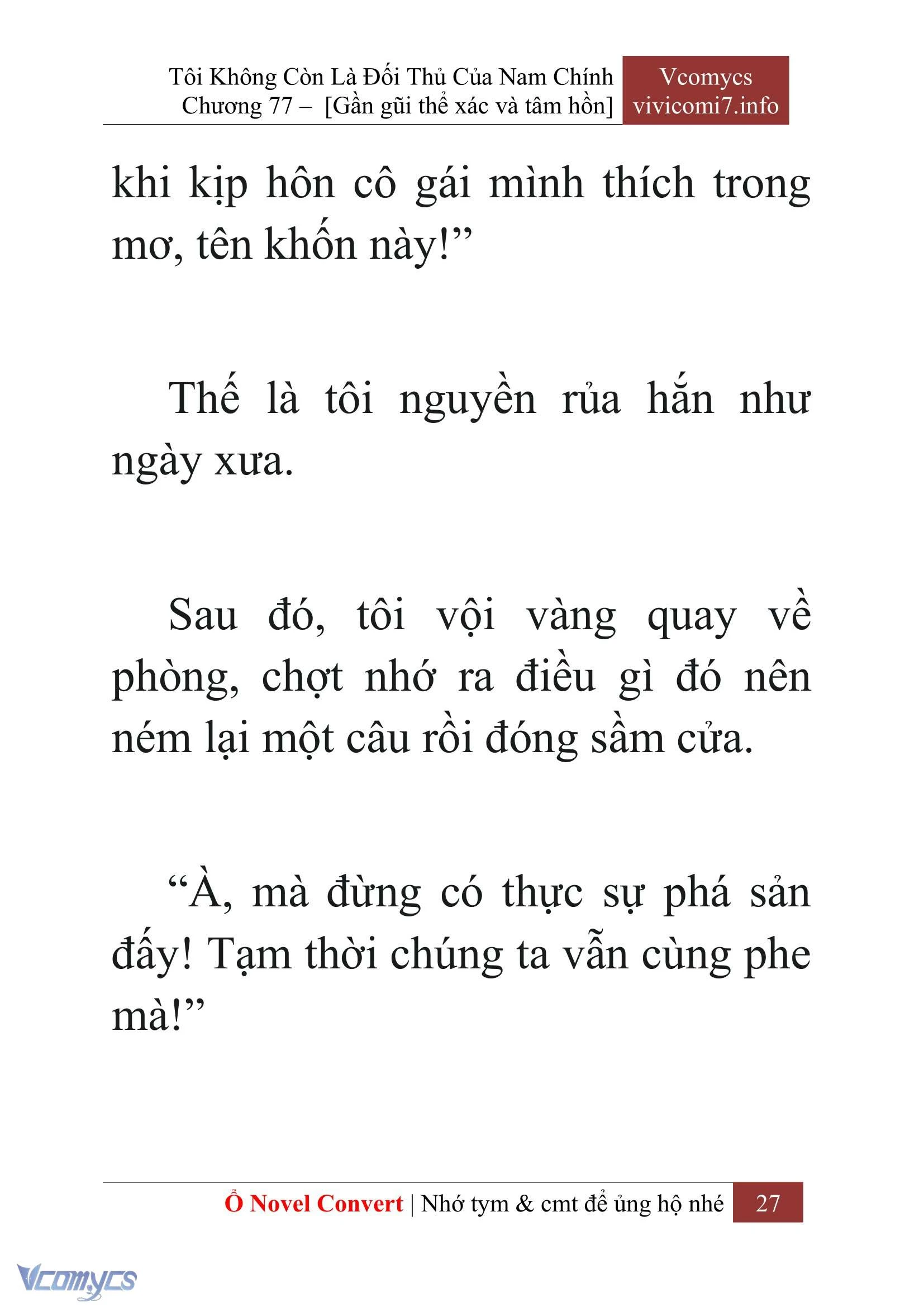 [Novel] Tôi Không Còn Là Đối Thủ Của Nam Chính Chapter  77 - 29