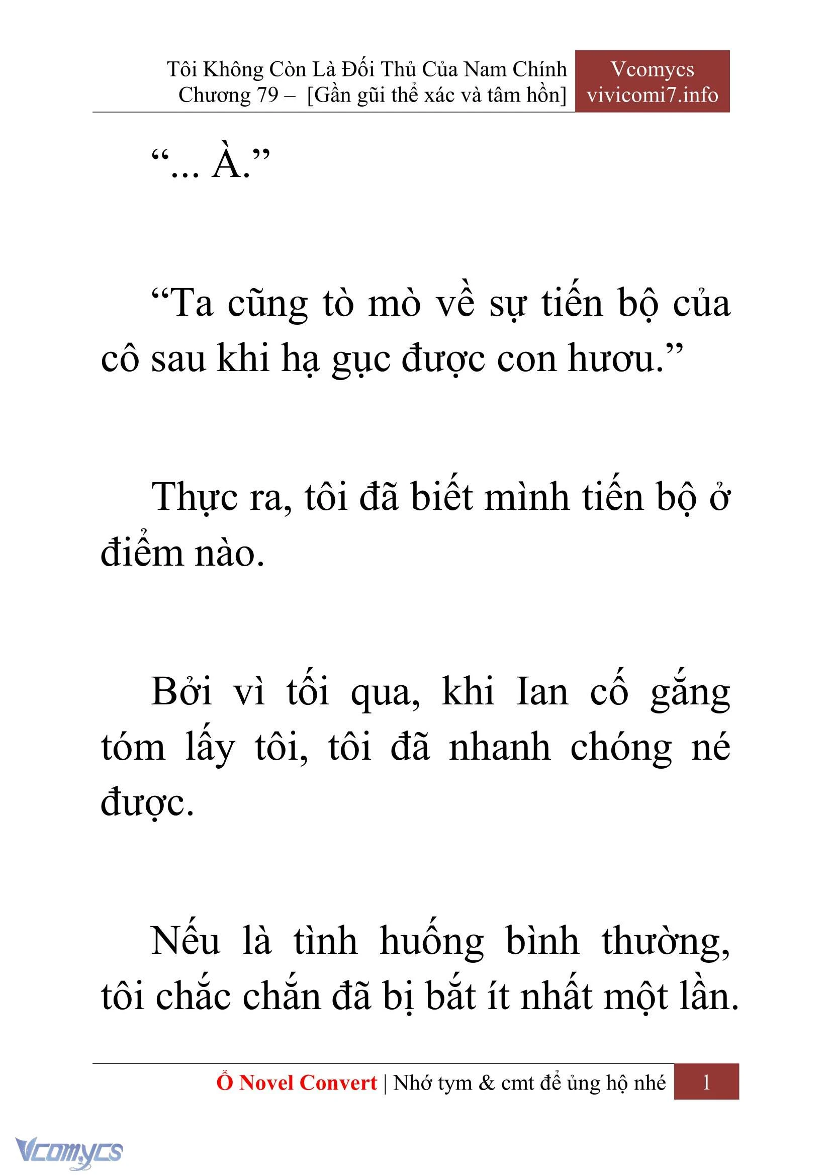 [Novel] Tôi Không Còn Là Đối Thủ Của Nam Chính Chapter  79 - 3