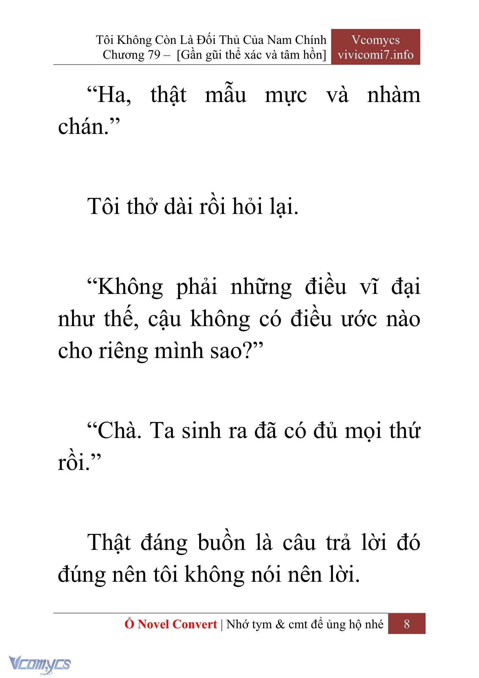 [Novel] Tôi Không Còn Là Đối Thủ Của Nam Chính Chapter  79 - 10