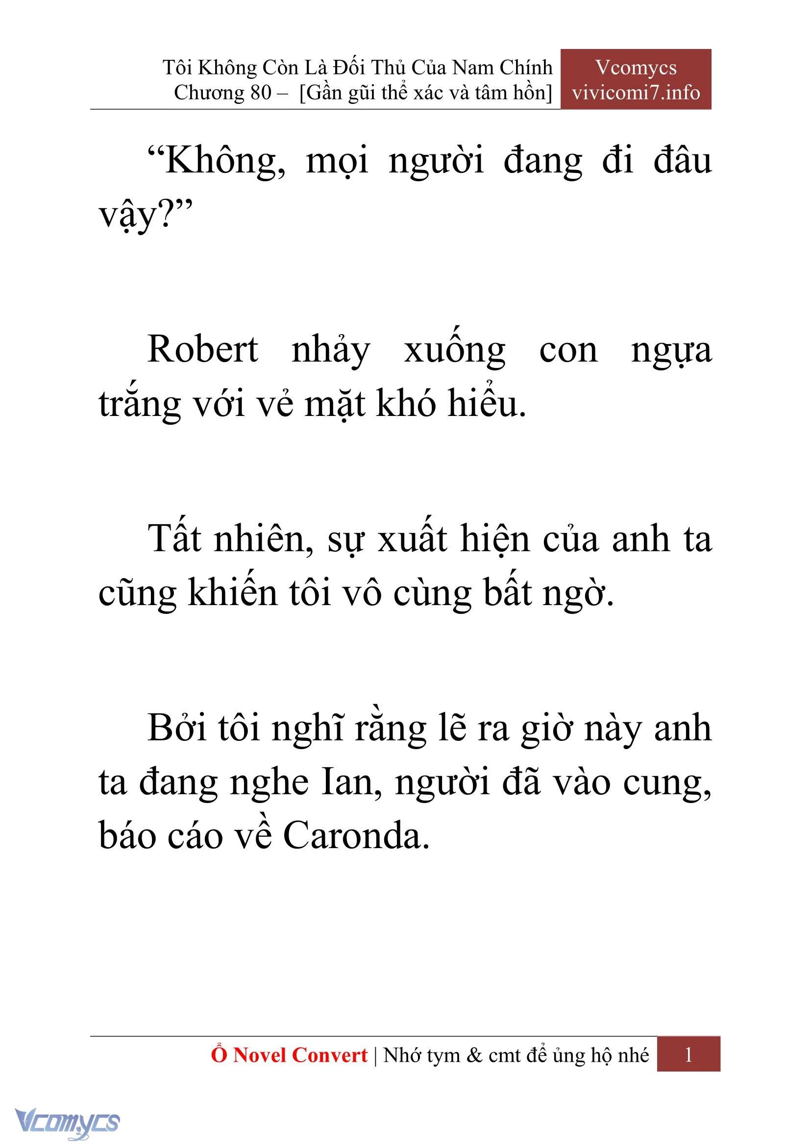 [Novel] Tôi Không Còn Là Đối Thủ Của Nam Chính Chapter  80 - 3