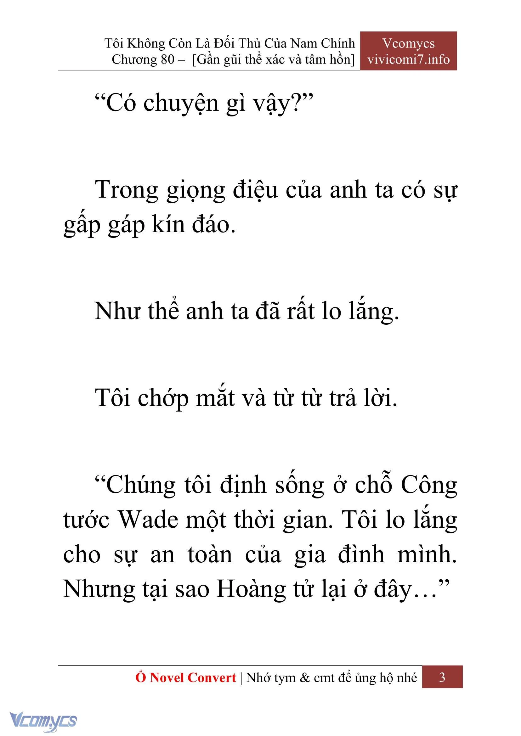 [Novel] Tôi Không Còn Là Đối Thủ Của Nam Chính Chapter  80 - 5