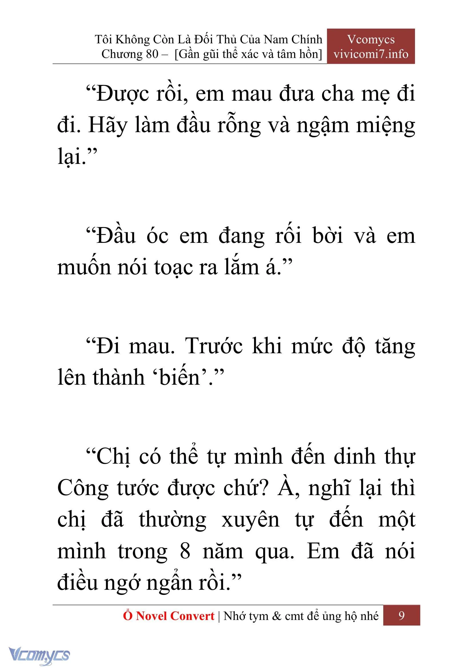 [Novel] Tôi Không Còn Là Đối Thủ Của Nam Chính Chapter  80 - 11