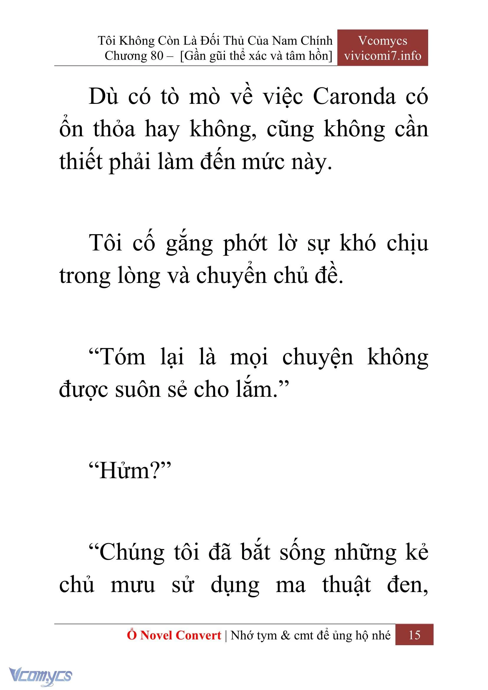 [Novel] Tôi Không Còn Là Đối Thủ Của Nam Chính Chapter  80 - 17