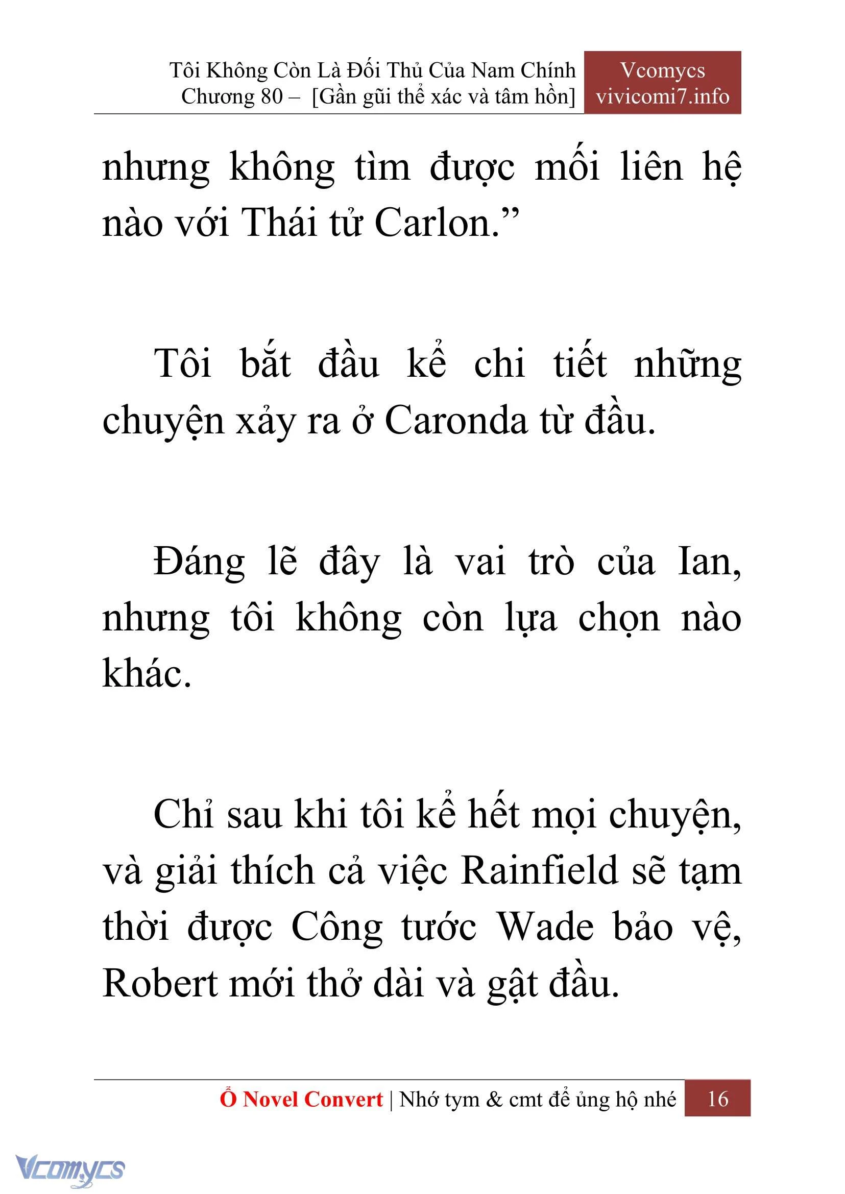 [Novel] Tôi Không Còn Là Đối Thủ Của Nam Chính Chapter  80 - 18