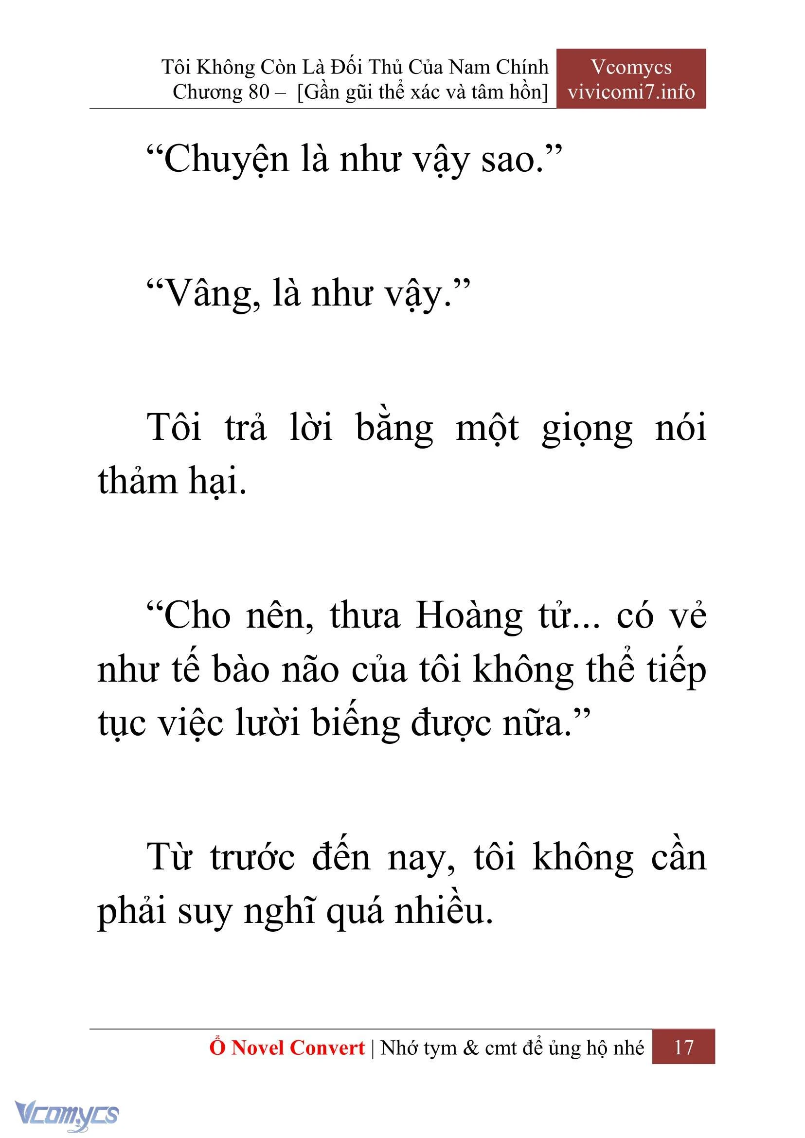 [Novel] Tôi Không Còn Là Đối Thủ Của Nam Chính Chapter  80 - 19