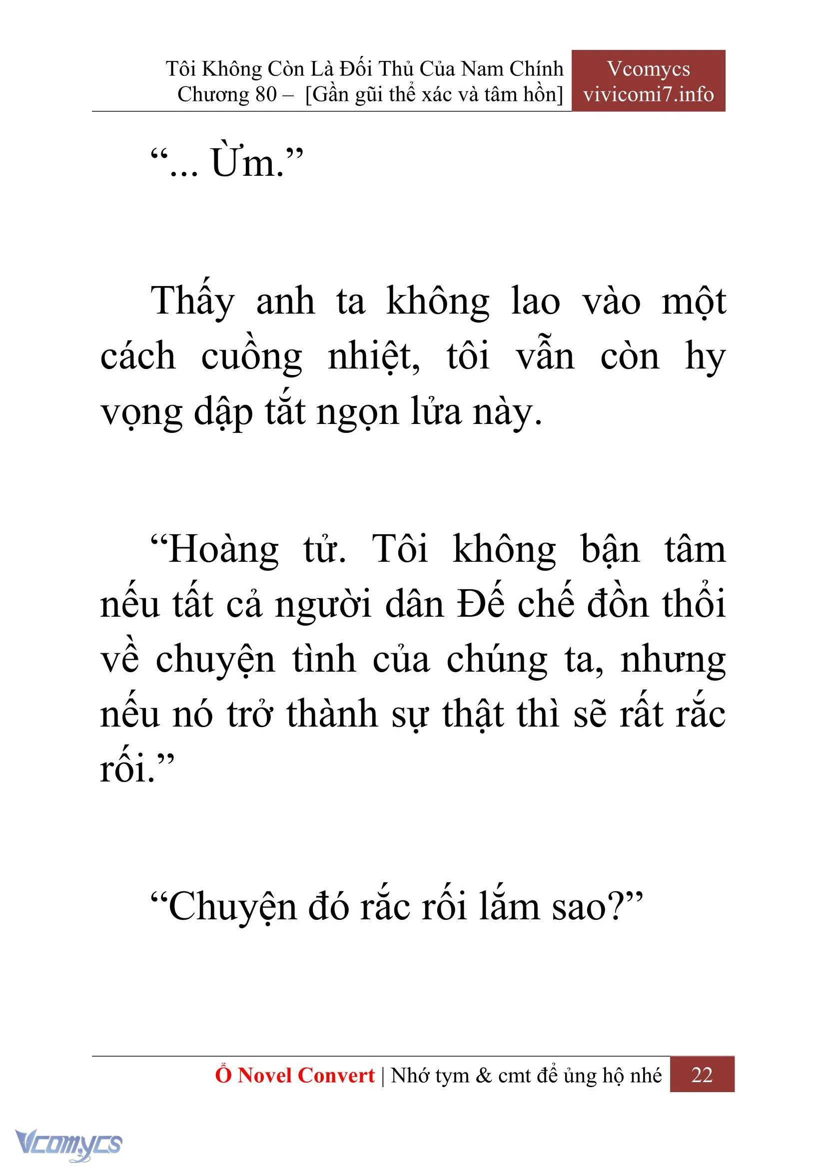 [Novel] Tôi Không Còn Là Đối Thủ Của Nam Chính Chapter  80 - 24