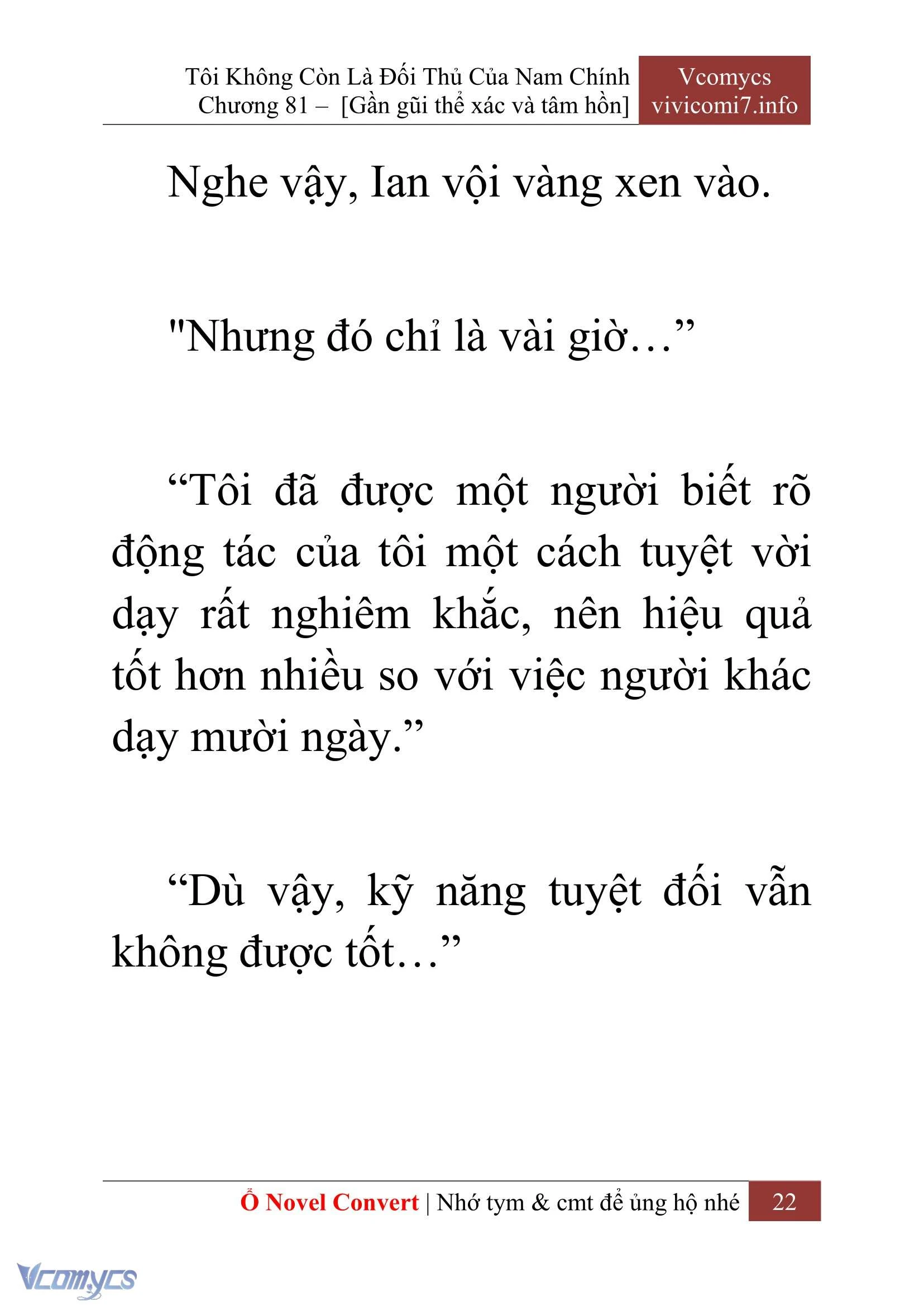 [Novel] Tôi Không Còn Là Đối Thủ Của Nam Chính Chapter  81 - 24