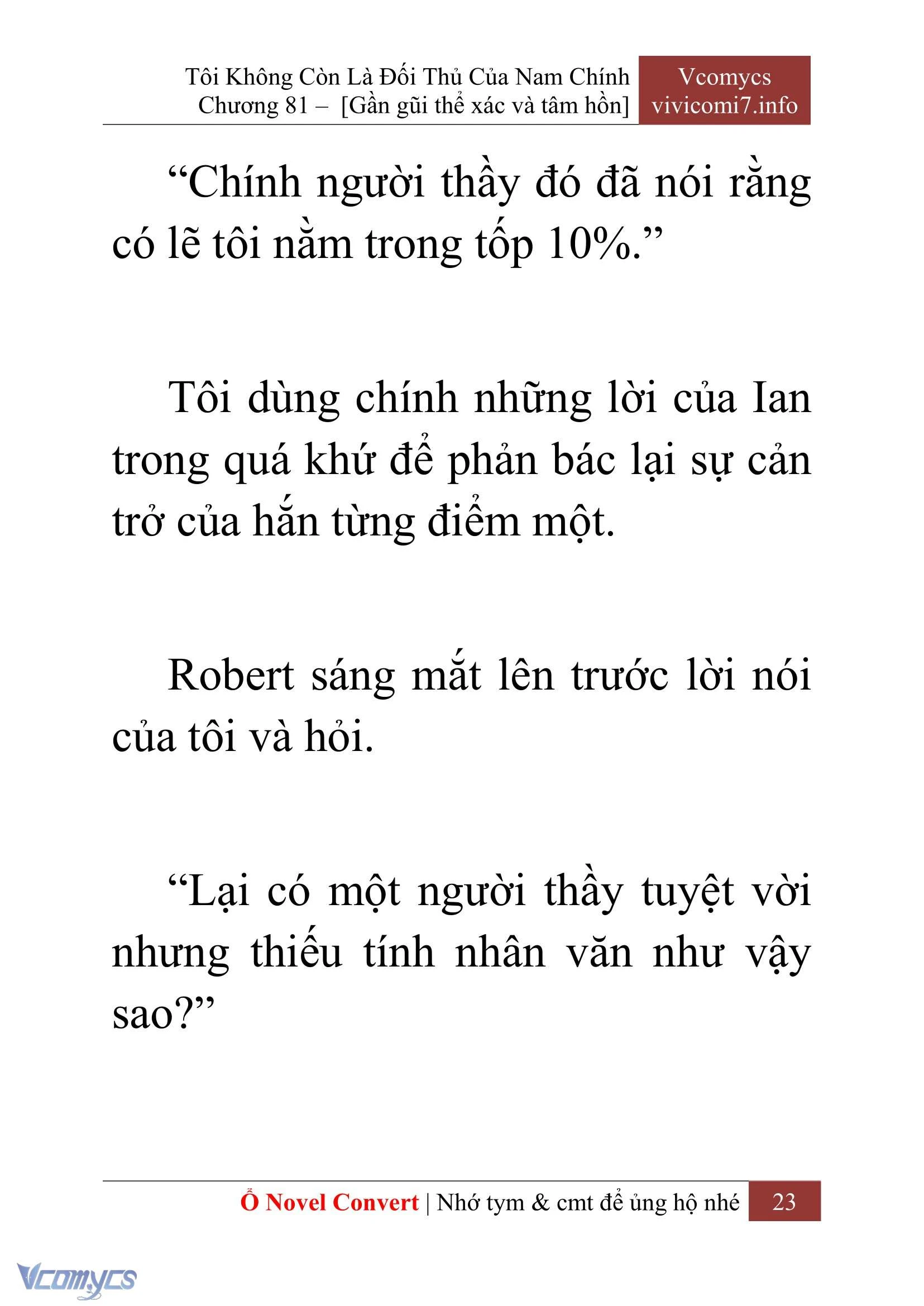 [Novel] Tôi Không Còn Là Đối Thủ Của Nam Chính Chapter  81 - 25