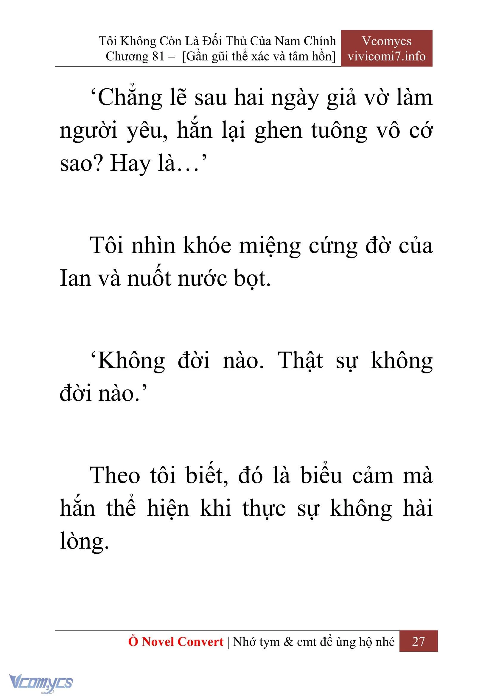 [Novel] Tôi Không Còn Là Đối Thủ Của Nam Chính Chapter  81 - 29