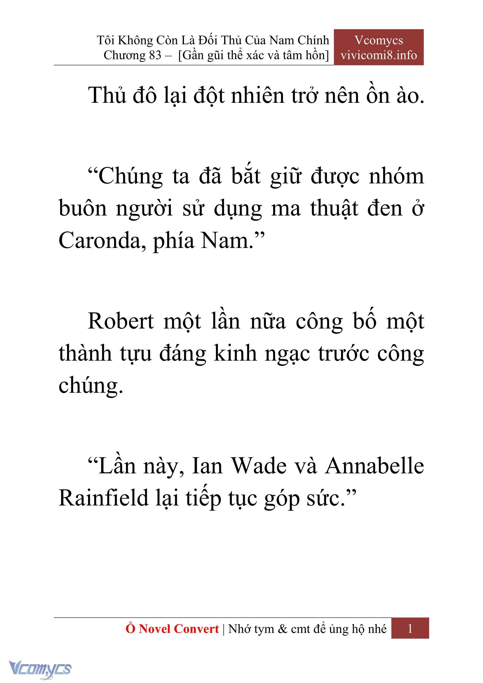 [Novel] Tôi Không Còn Là Đối Thủ Của Nam Chính Chapter  83 - 3