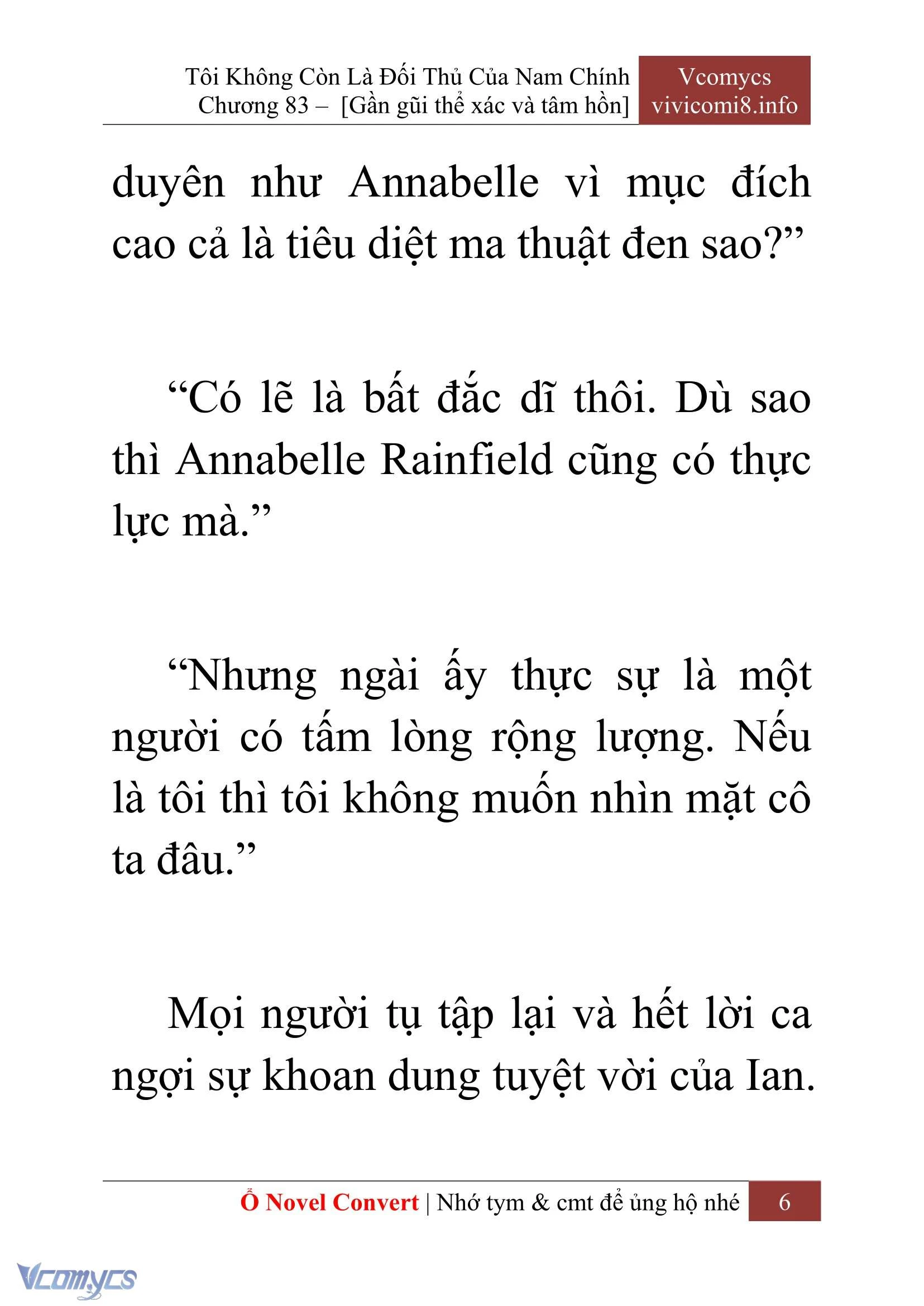 [Novel] Tôi Không Còn Là Đối Thủ Của Nam Chính Chapter  83 - 8