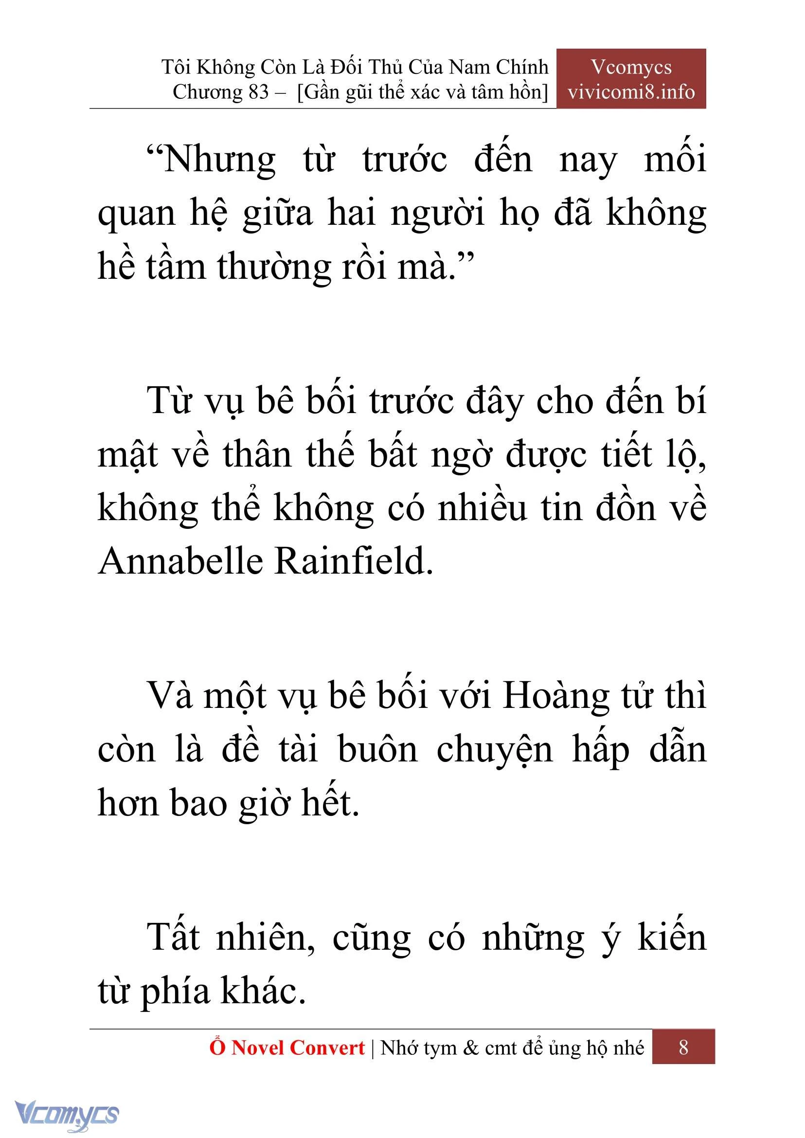 [Novel] Tôi Không Còn Là Đối Thủ Của Nam Chính Chapter  83 - 10