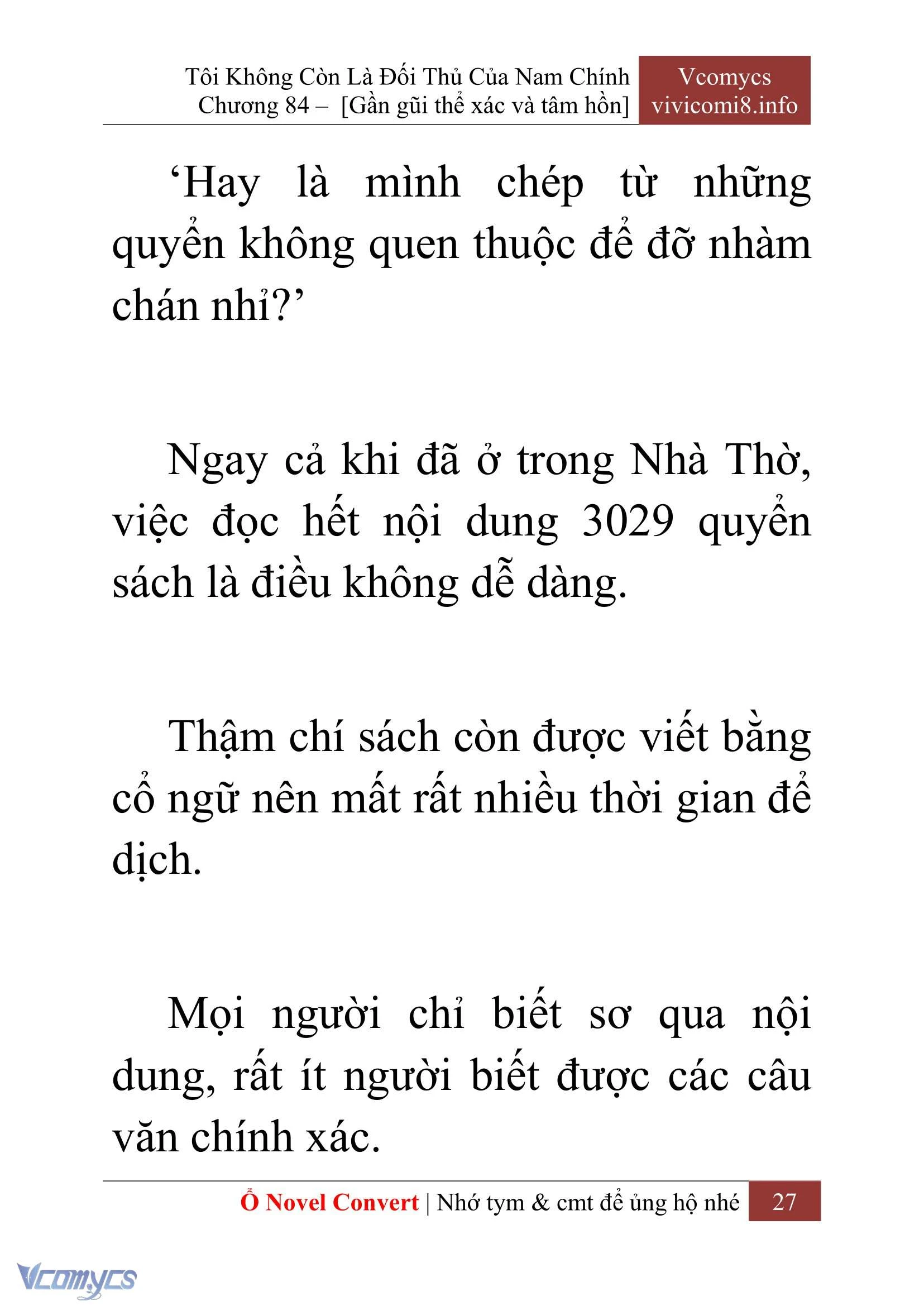 [Novel] Tôi Không Còn Là Đối Thủ Của Nam Chính Chapter  84 - 29