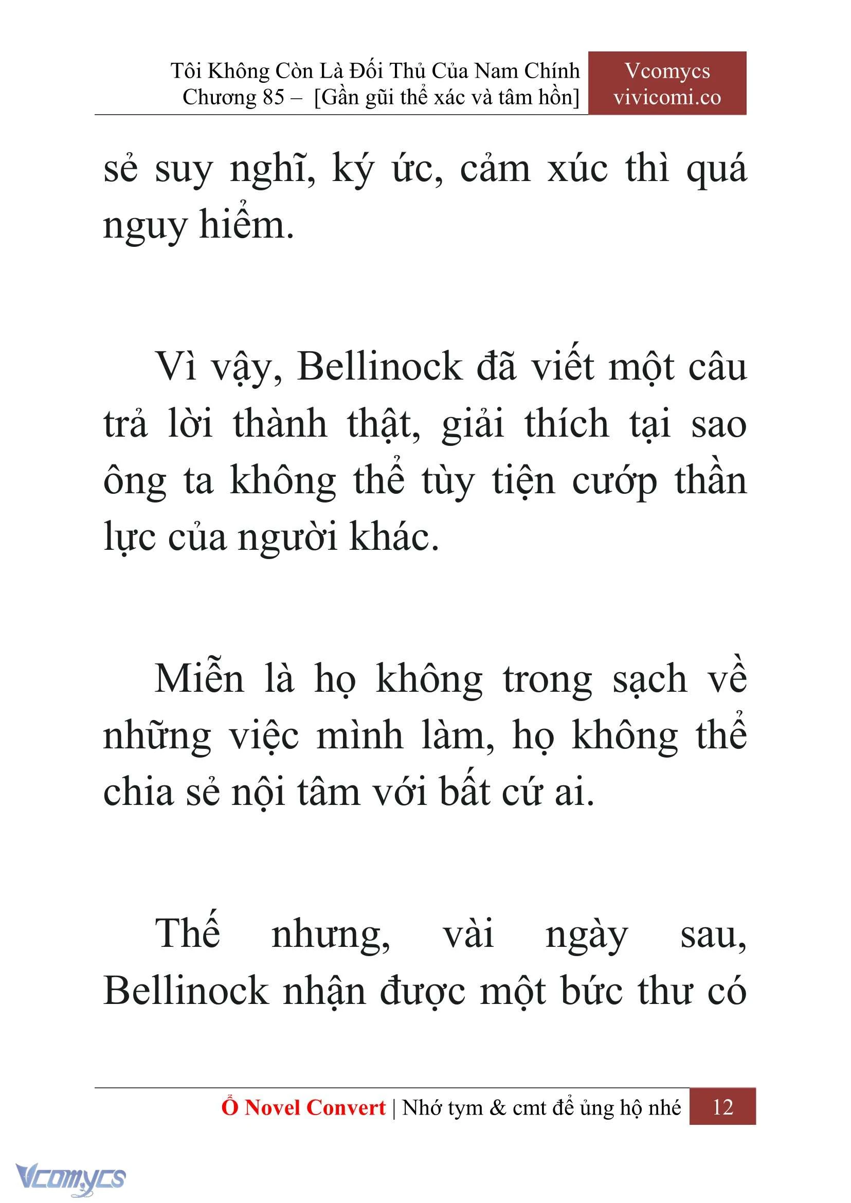 [Novel] Tôi Không Còn Là Đối Thủ Của Nam Chính Chapter  85 - 14