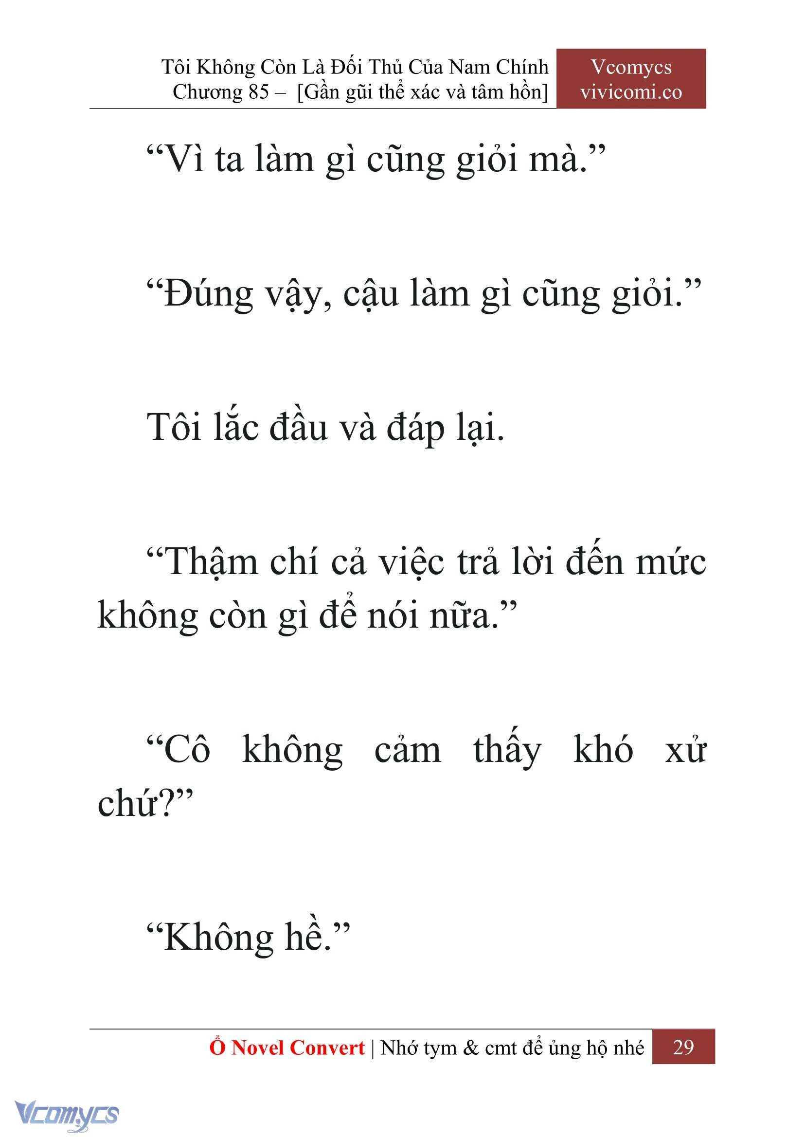 [Novel] Tôi Không Còn Là Đối Thủ Của Nam Chính Chapter  85 - 31