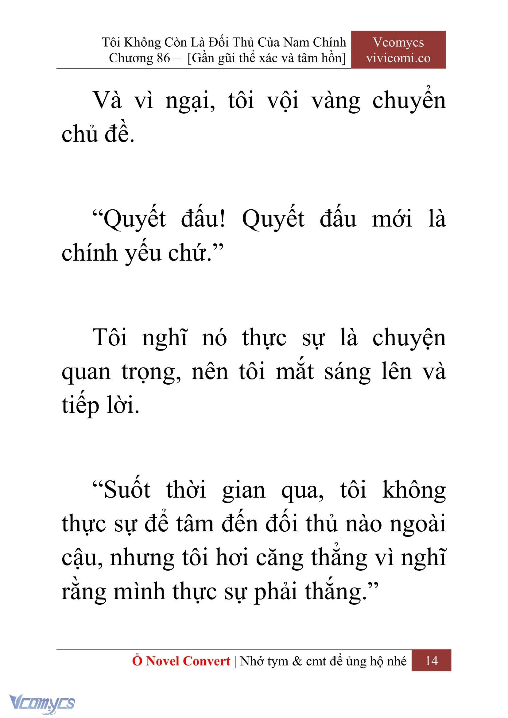 [Novel] Tôi Không Còn Là Đối Thủ Của Nam Chính Chapter  86 - 16