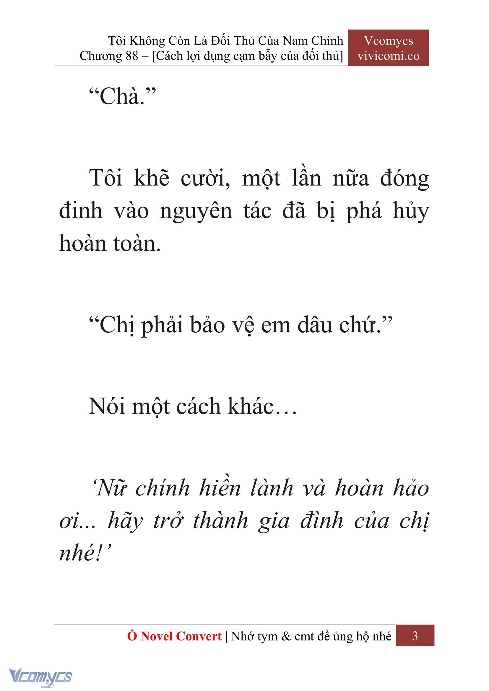 [Novel] Tôi Không Còn Là Đối Thủ Của Nam Chính Chapter  88 - 5