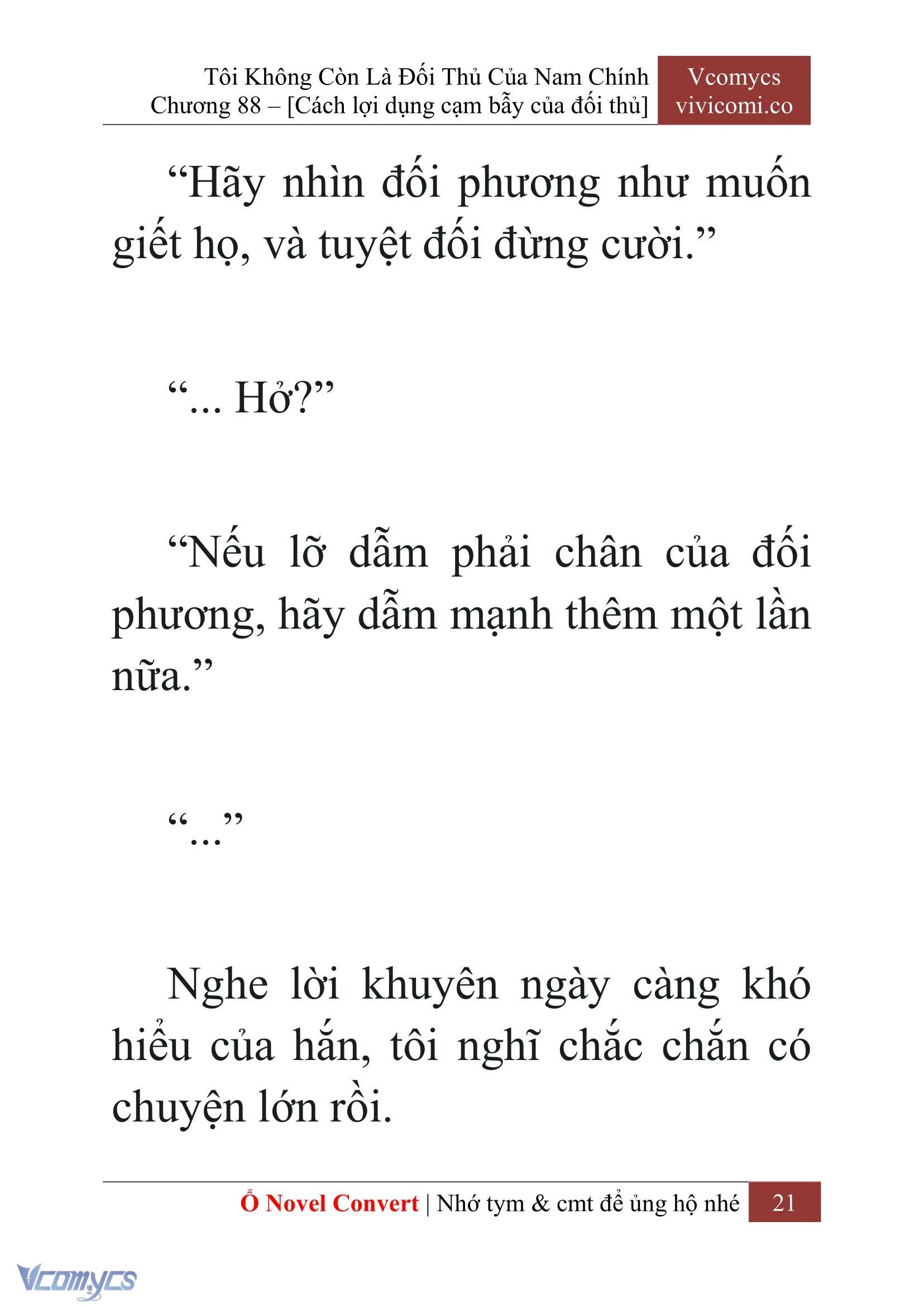 [Novel] Tôi Không Còn Là Đối Thủ Của Nam Chính Chapter  88 - 23