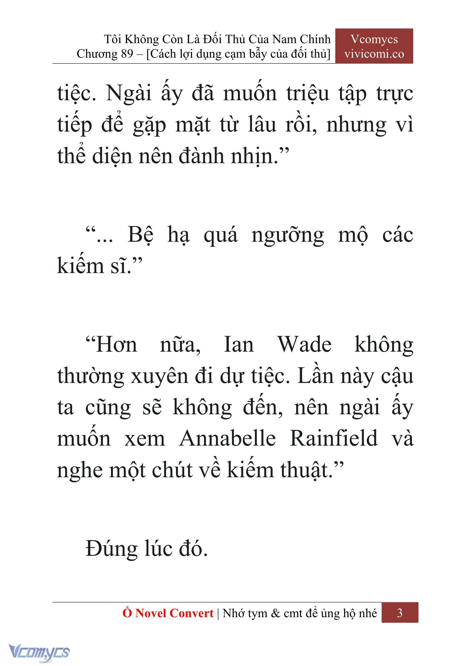 [Novel] Tôi Không Còn Là Đối Thủ Của Nam Chính Chapter  89 - 5