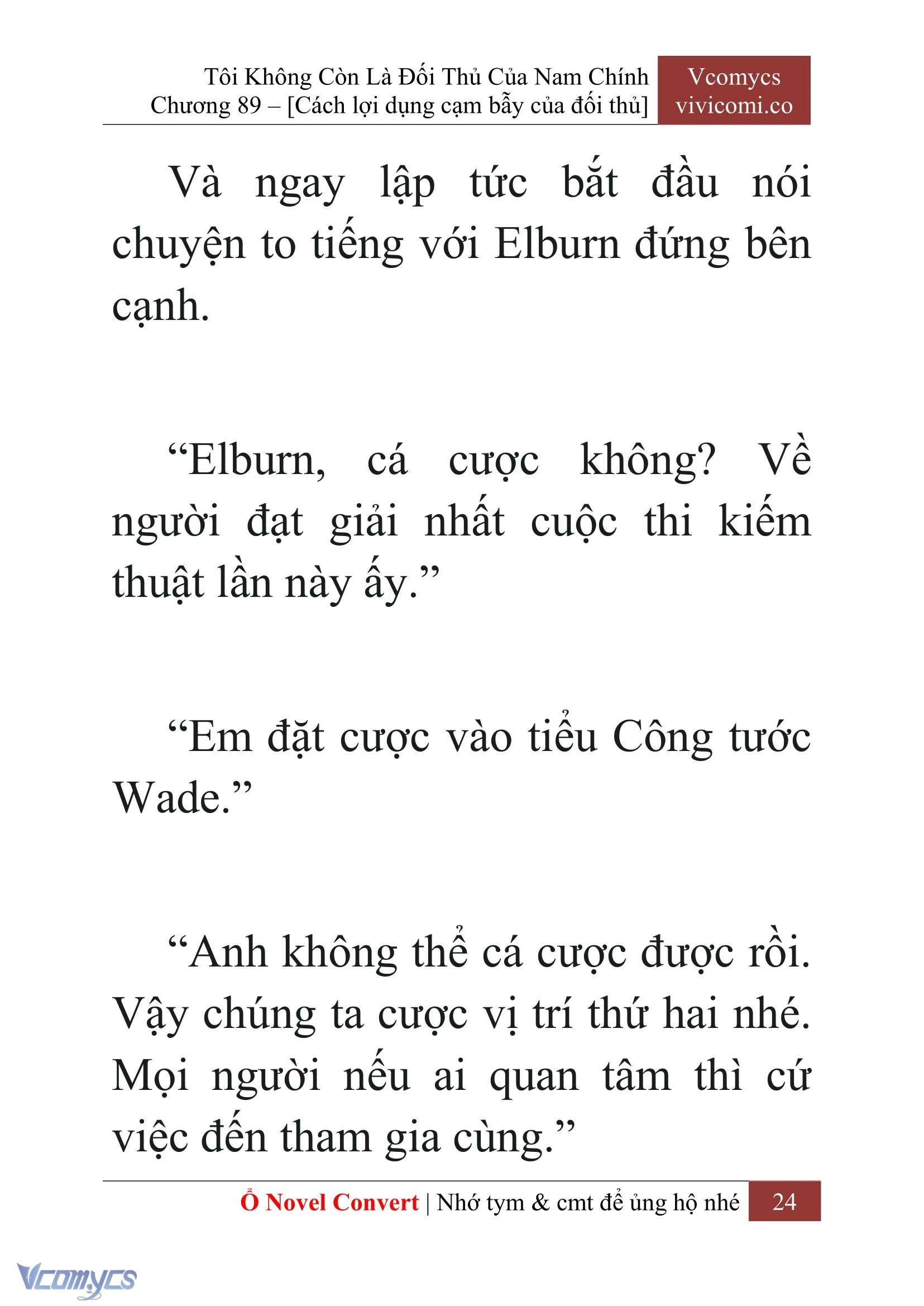 [Novel] Tôi Không Còn Là Đối Thủ Của Nam Chính Chapter  89 - 26