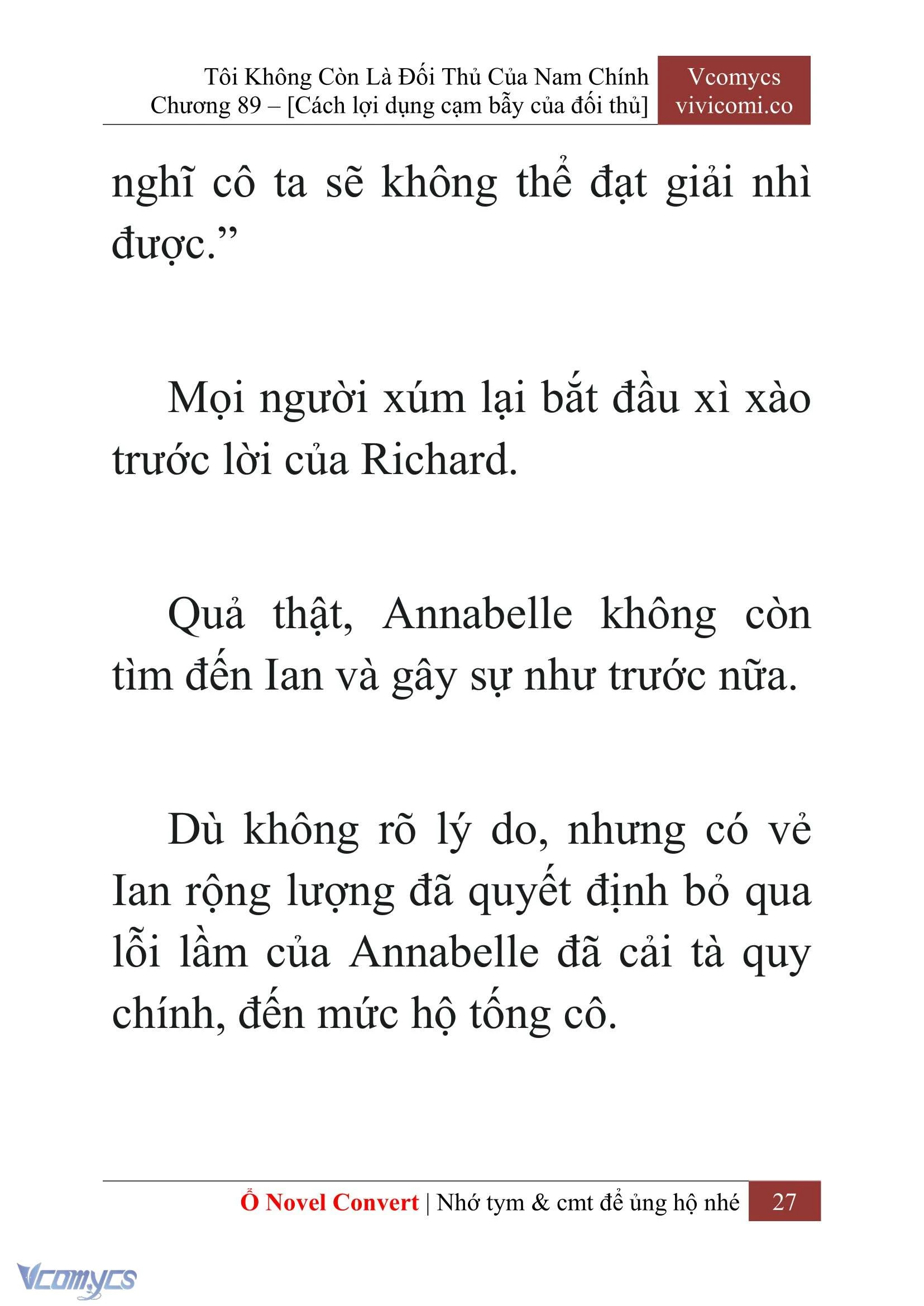 [Novel] Tôi Không Còn Là Đối Thủ Của Nam Chính Chapter  89 - 29