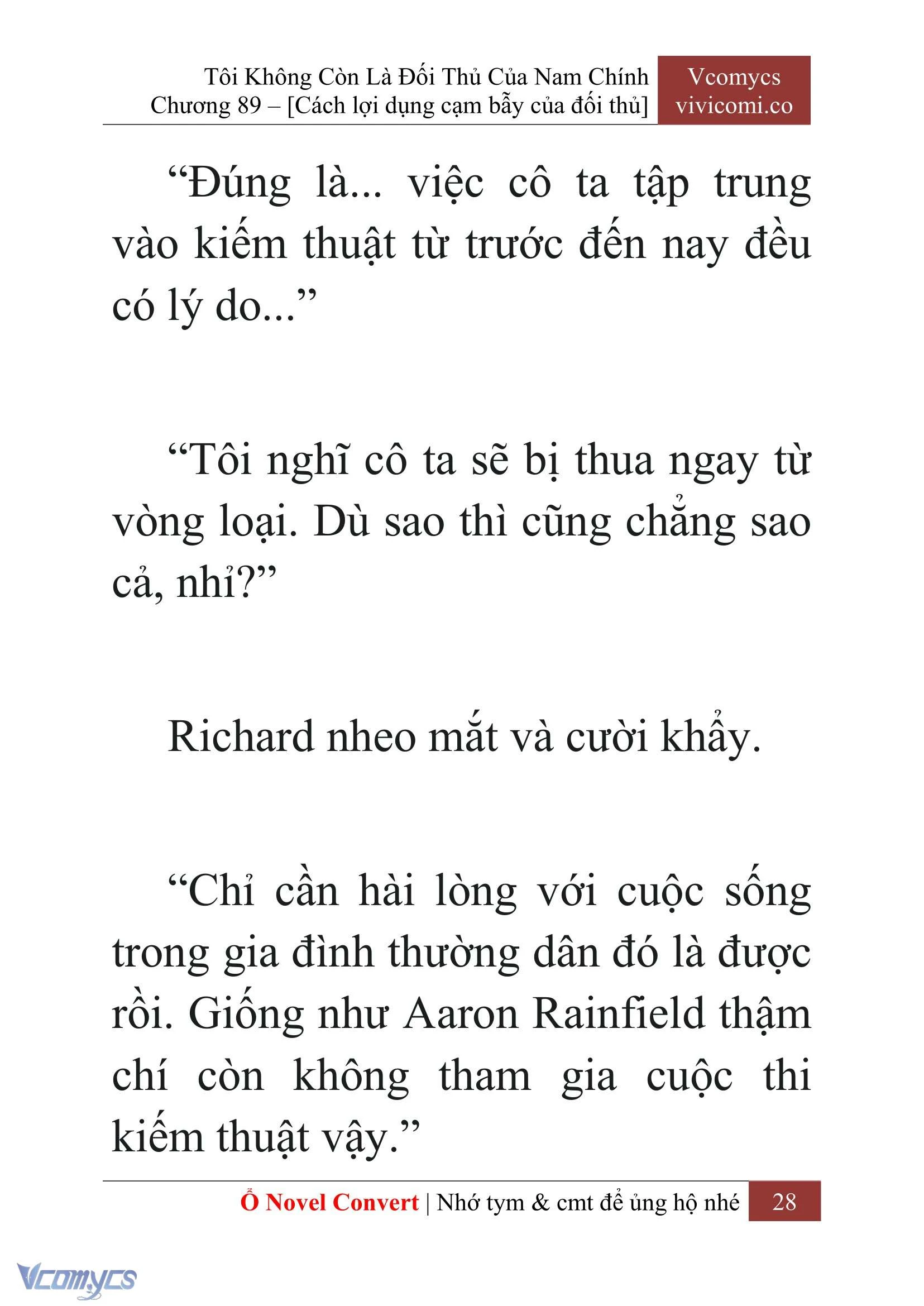 [Novel] Tôi Không Còn Là Đối Thủ Của Nam Chính Chapter  89 - 30