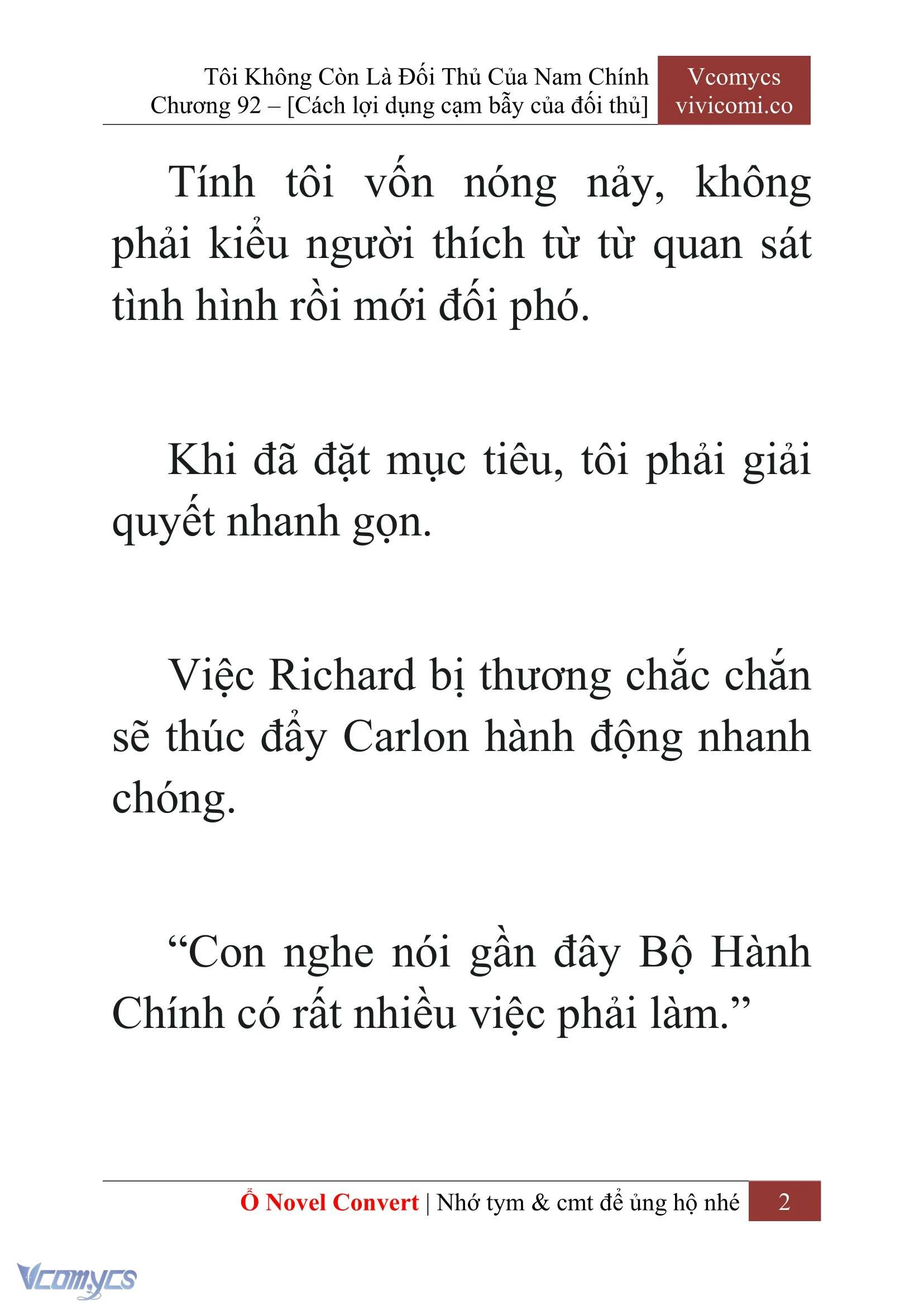 [Novel] Tôi Không Còn Là Đối Thủ Của Nam Chính Chapter  92 - 4