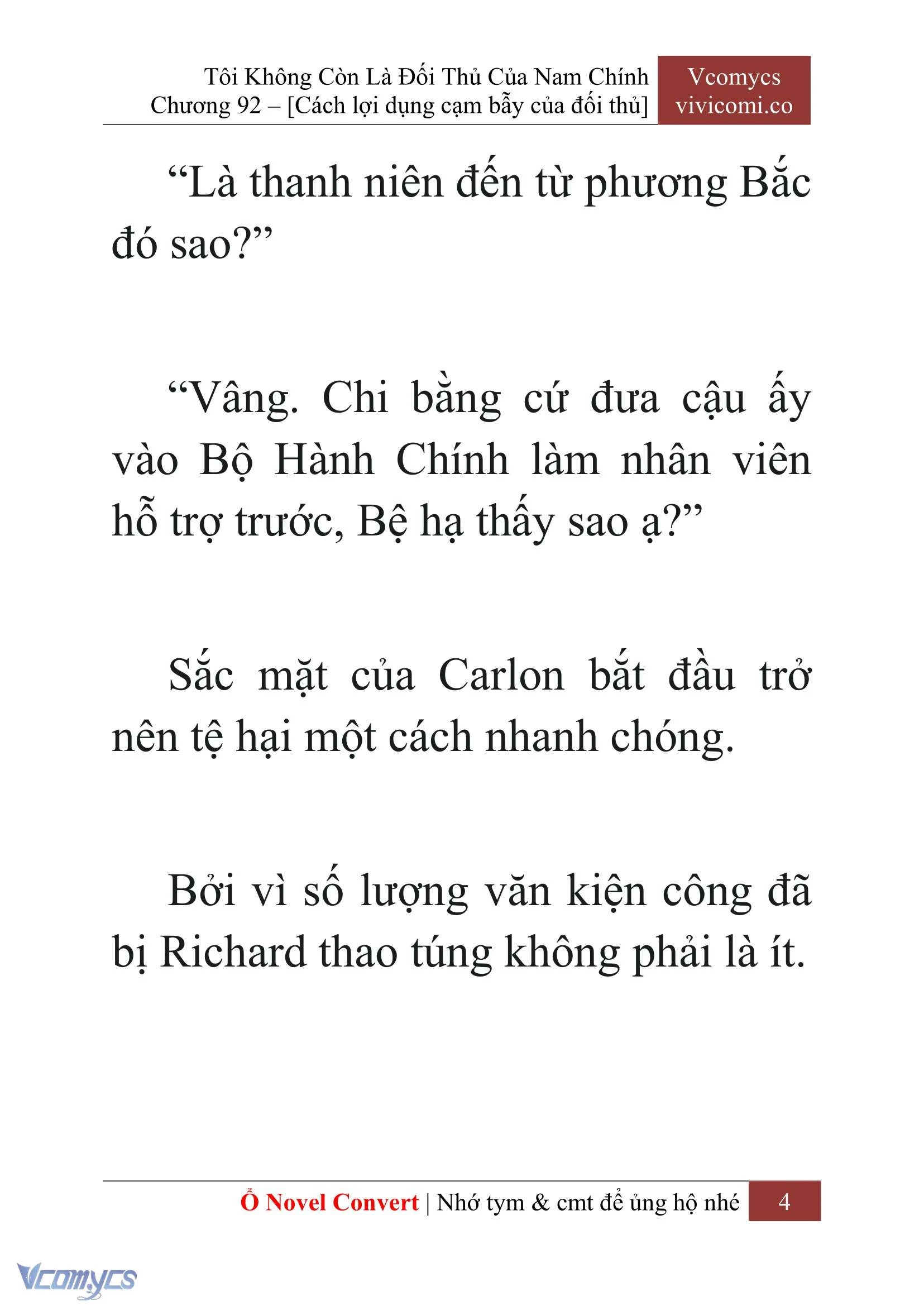 [Novel] Tôi Không Còn Là Đối Thủ Của Nam Chính Chapter  92 - 6