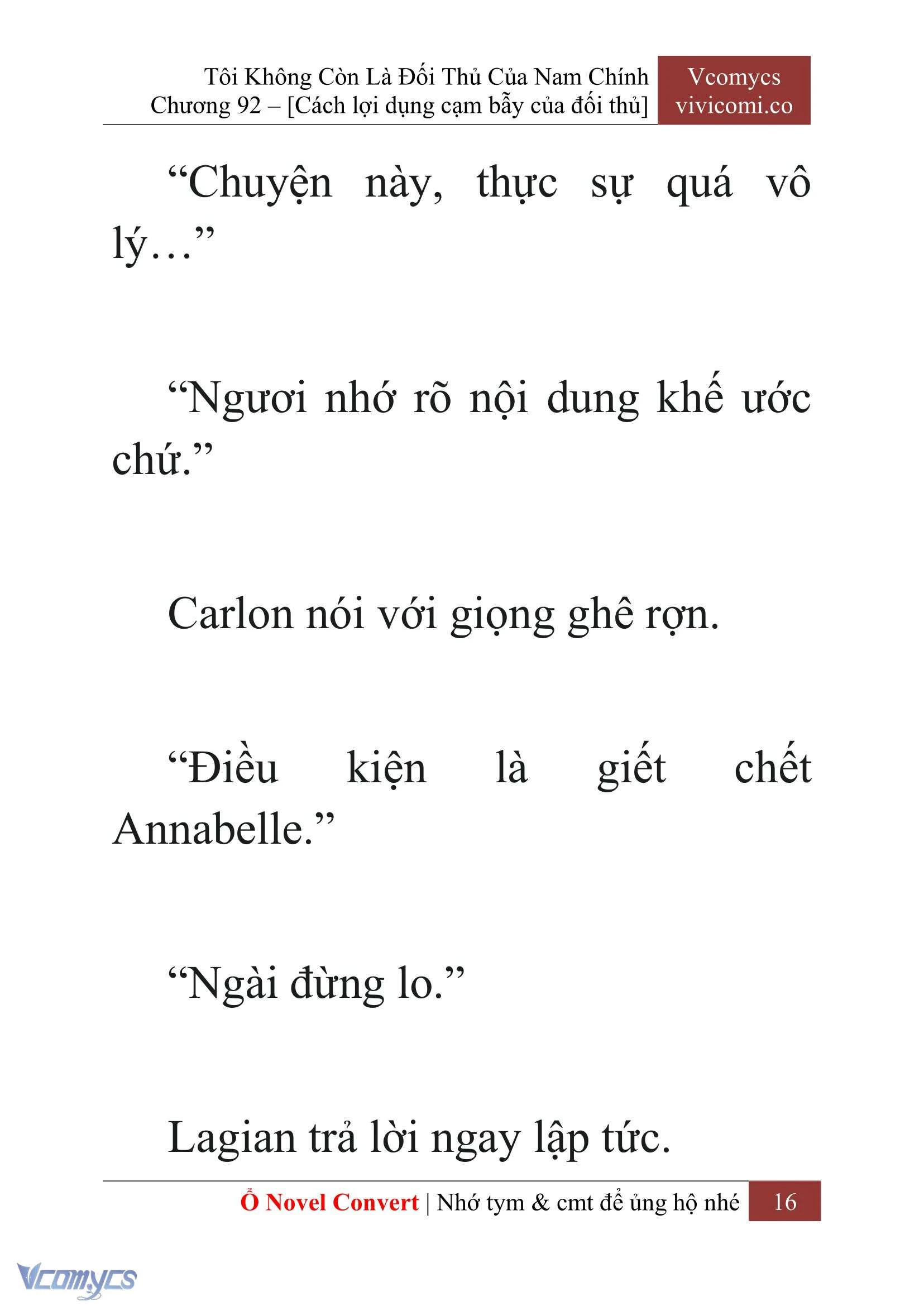 [Novel] Tôi Không Còn Là Đối Thủ Của Nam Chính Chapter  92 - 18